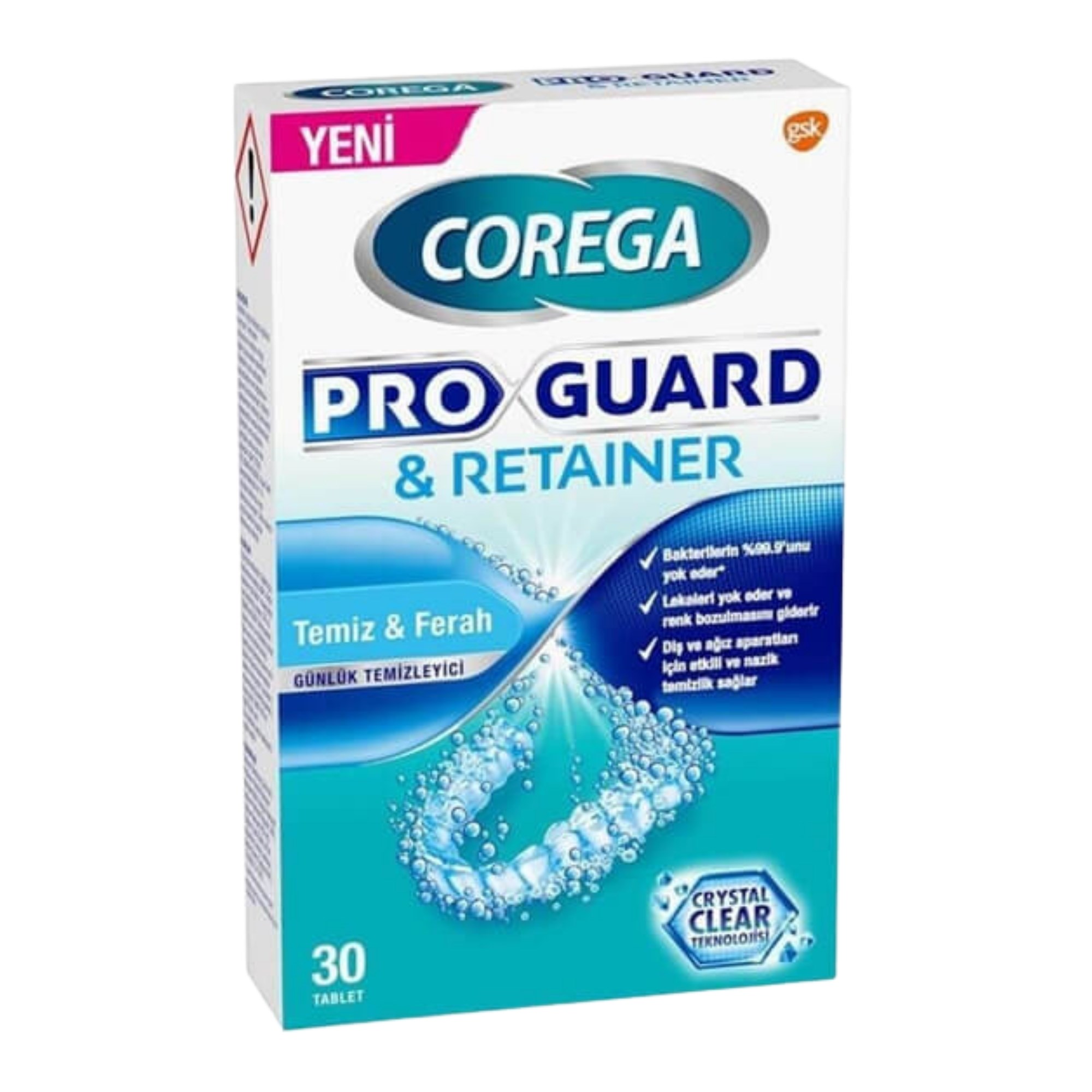 Corega Proguard & Retainer 30'lu Protez Temizleme Tableti