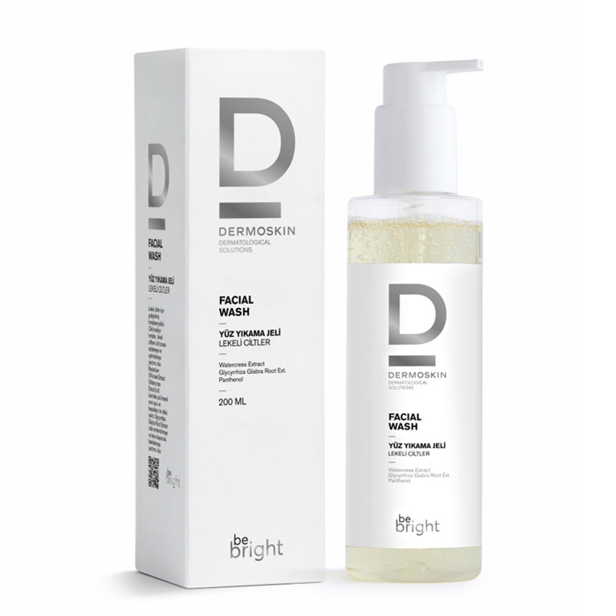 Dermoskin Be Bright Lekeli Ciltler için 200 ml Yüz Yıkama Jeli