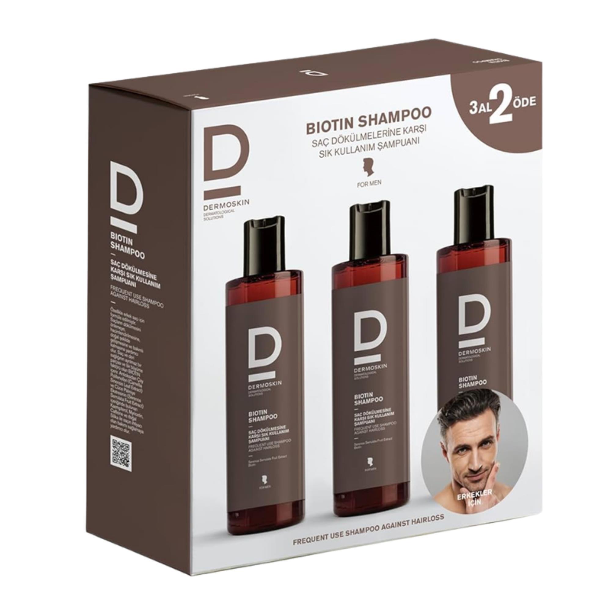 Dermoskin Biotin Shampoo For Men 200ml 3 Al 2 Öde