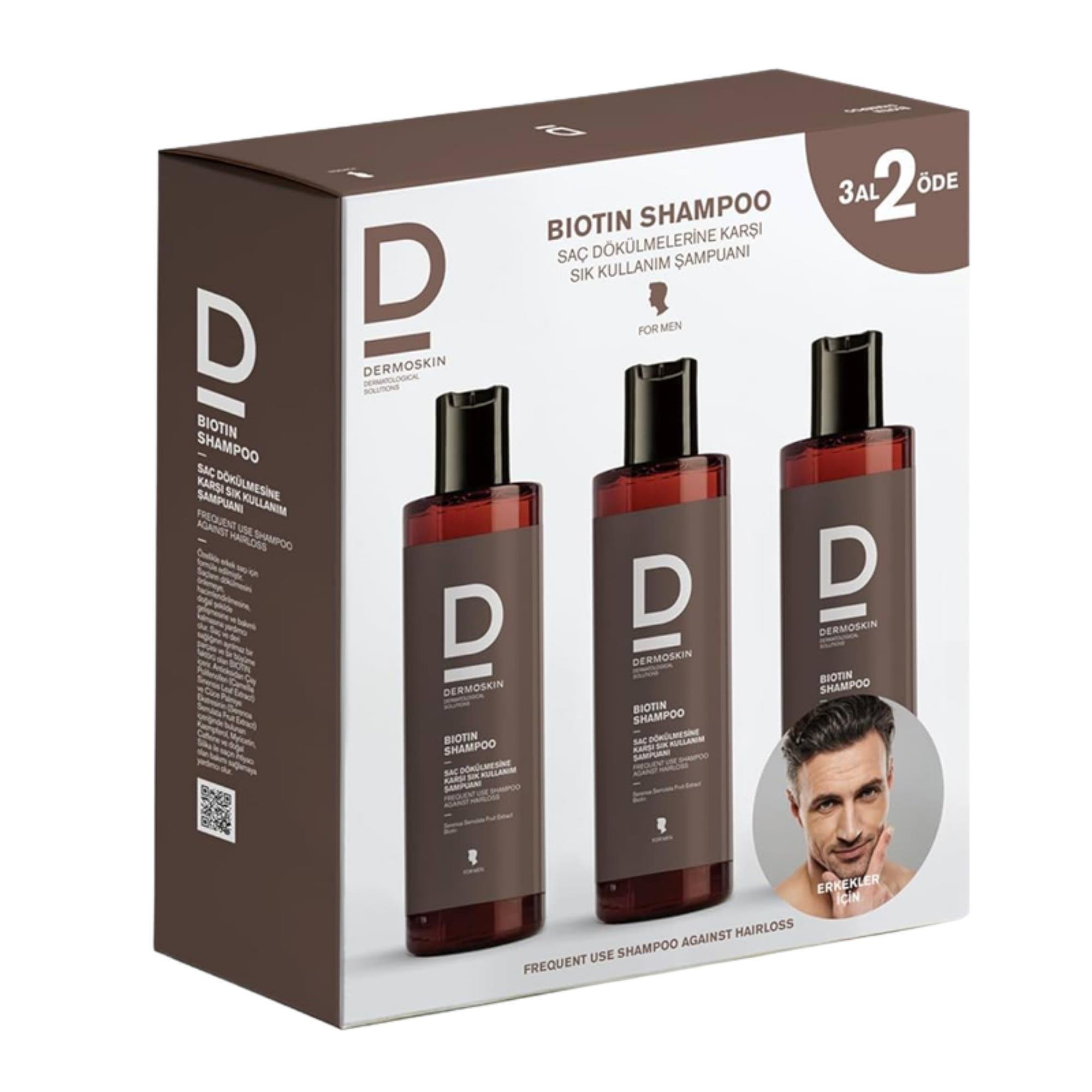 Dermoskin Biotin Shampoo For Men 200ml 3 Al 2 Öde
