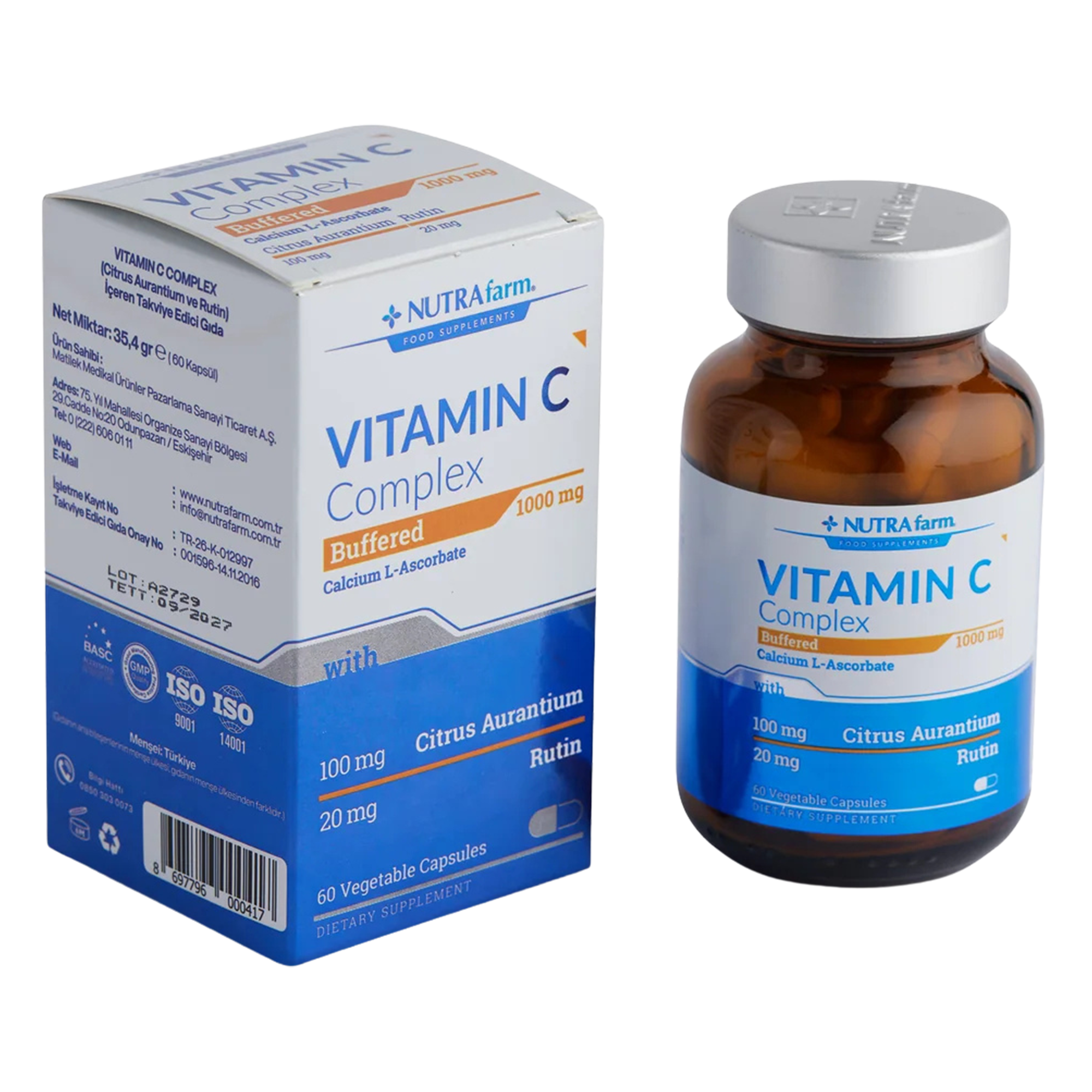 Dermoskin NutraFarm Vitamin C Complex 1000 mg 60 Kapsül