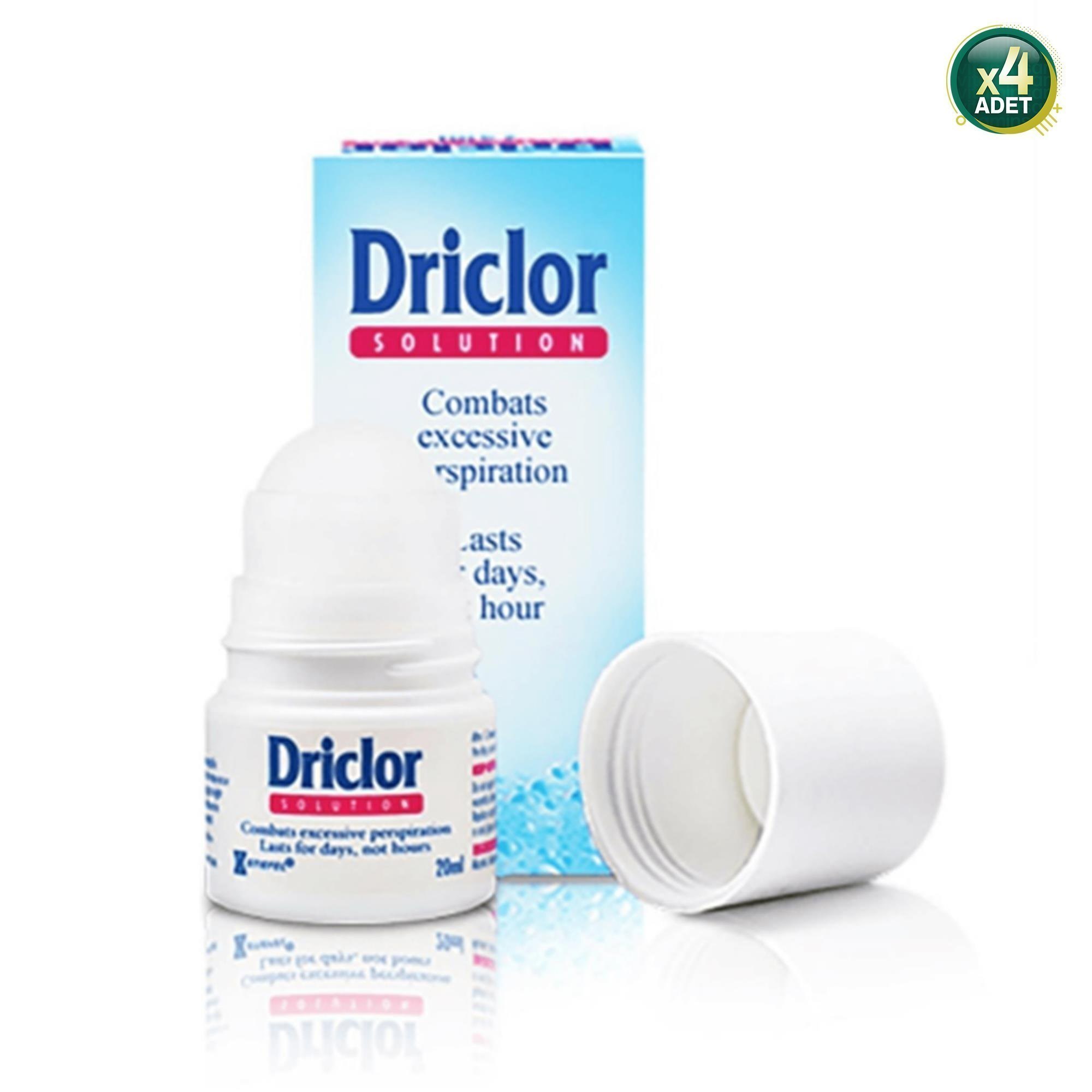 Driclor Roll-On Deodorant 20 ml 4 Adet