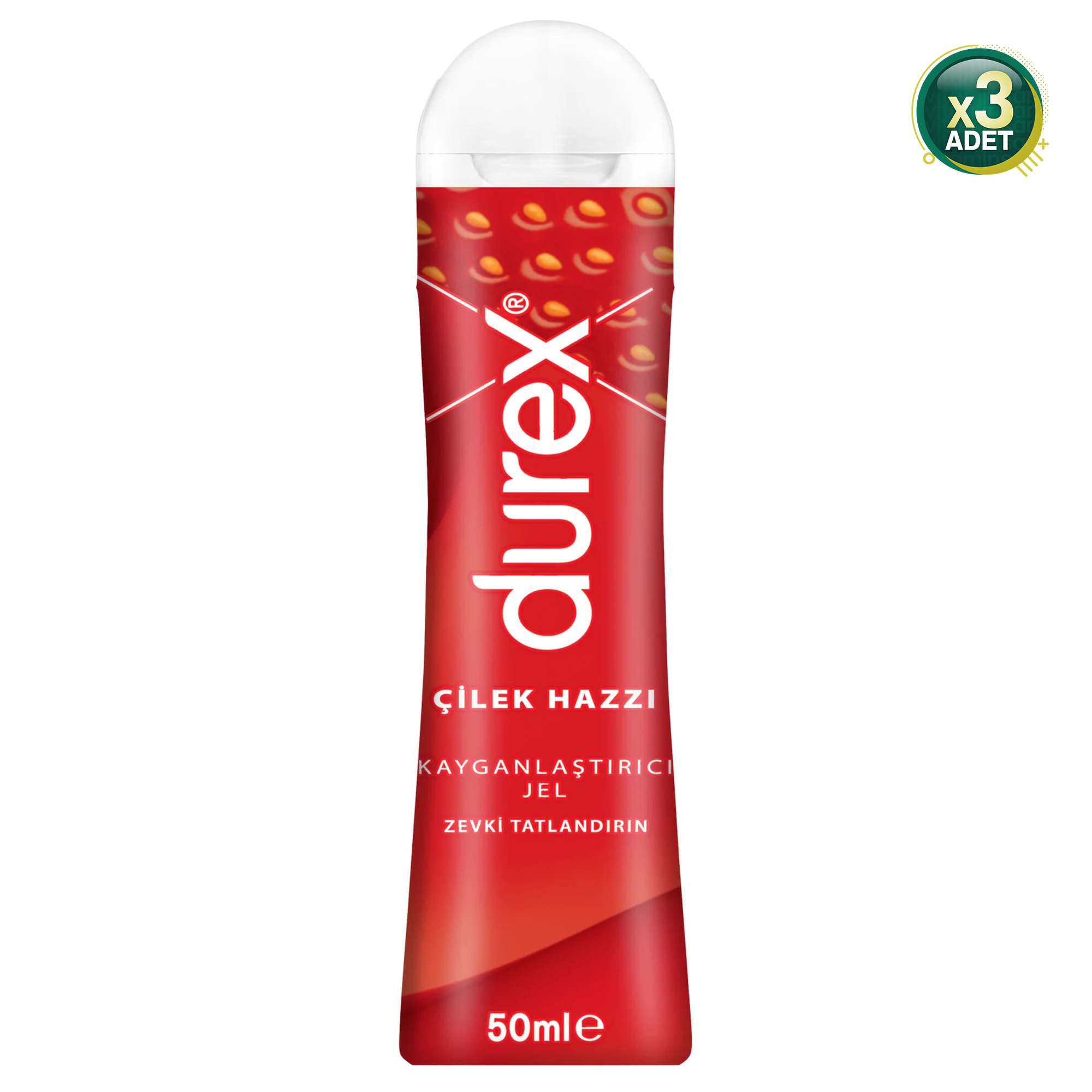 Durex Play Çilek Hazzı Kayganlaştırıcı Jel 50 ml 3 Adet