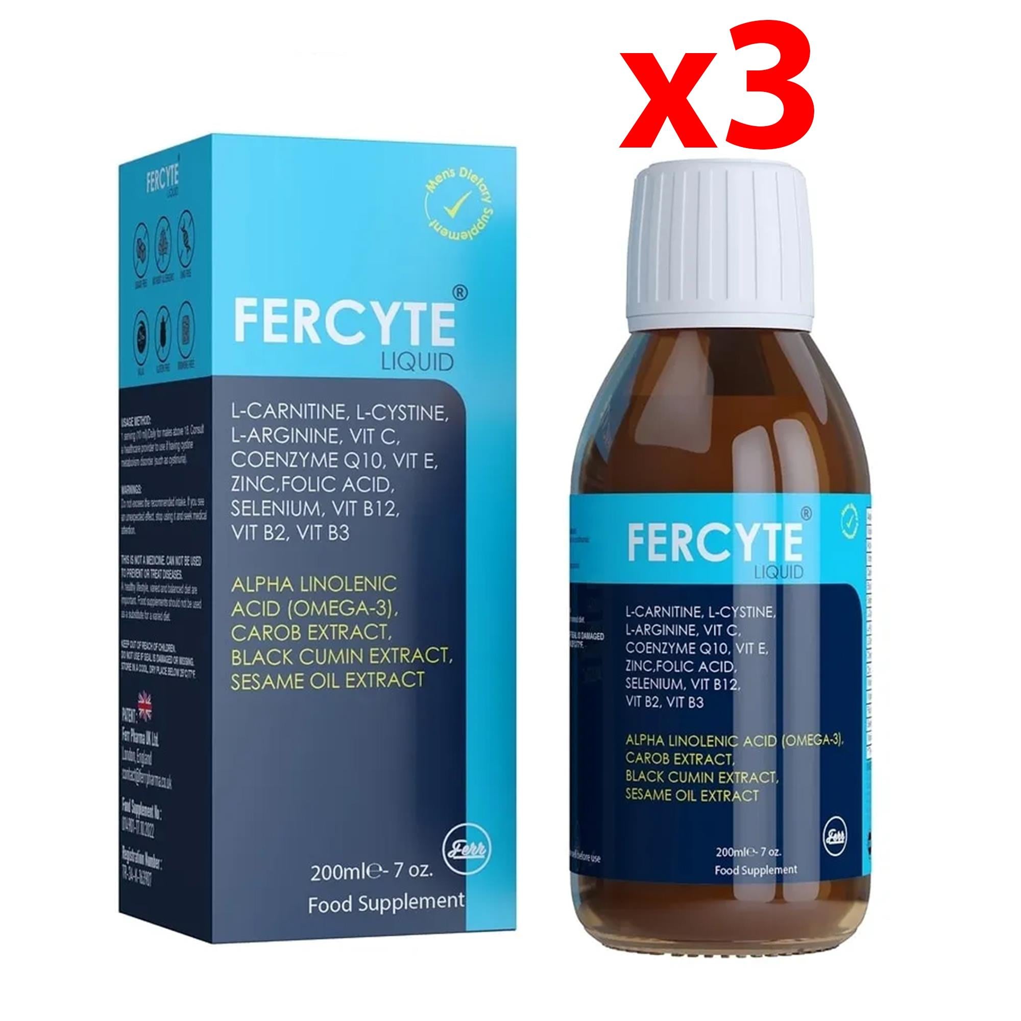 Ferr Pharma Fercyte Liquid 200 ml 3 Adet