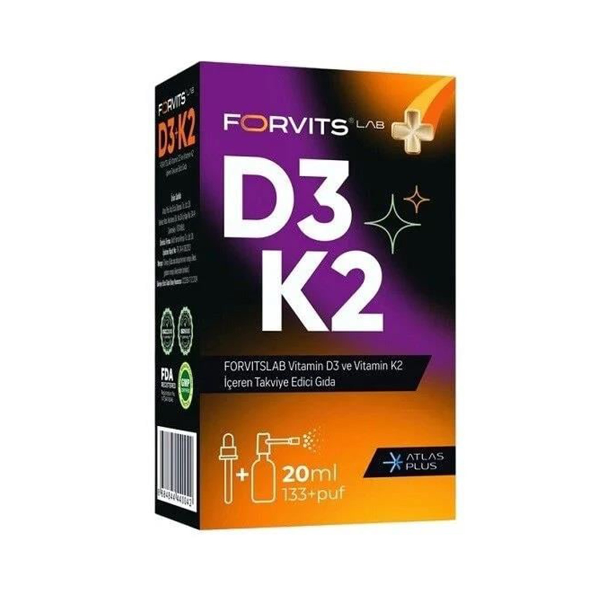 Forvits Lab D3K2 Sprey 20 ml