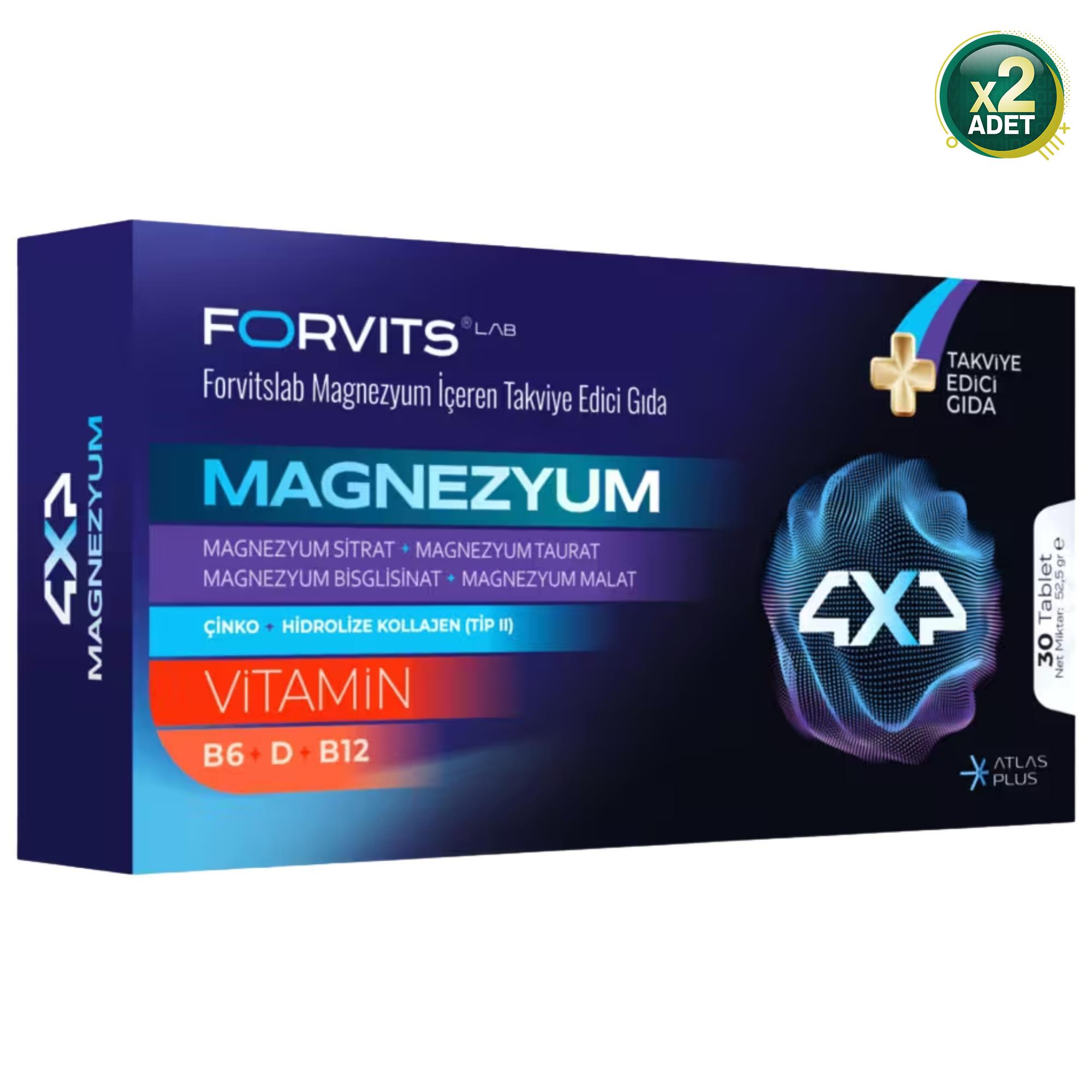 Forvits Lab Magnezyum 30 Tablet 2 Adet