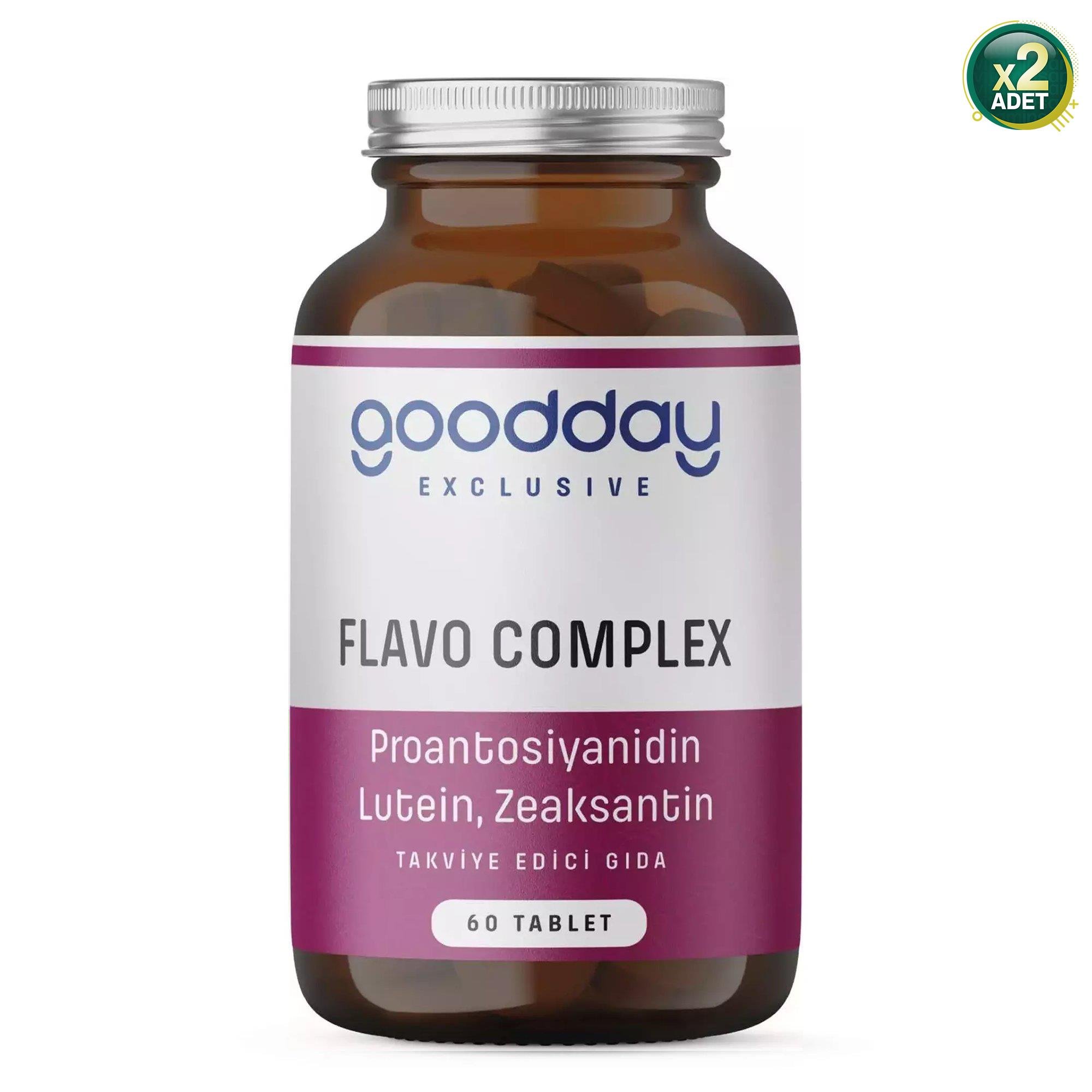GOODDAY FLAVO COMPLEX 60 TABLET TAKVİYE EDİCİ GIDA 2 Adet