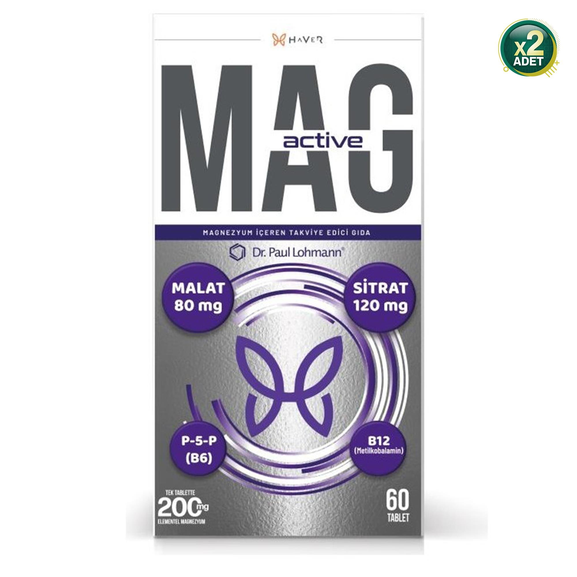 Haver Mag Active 60 Tablet 2 Adet