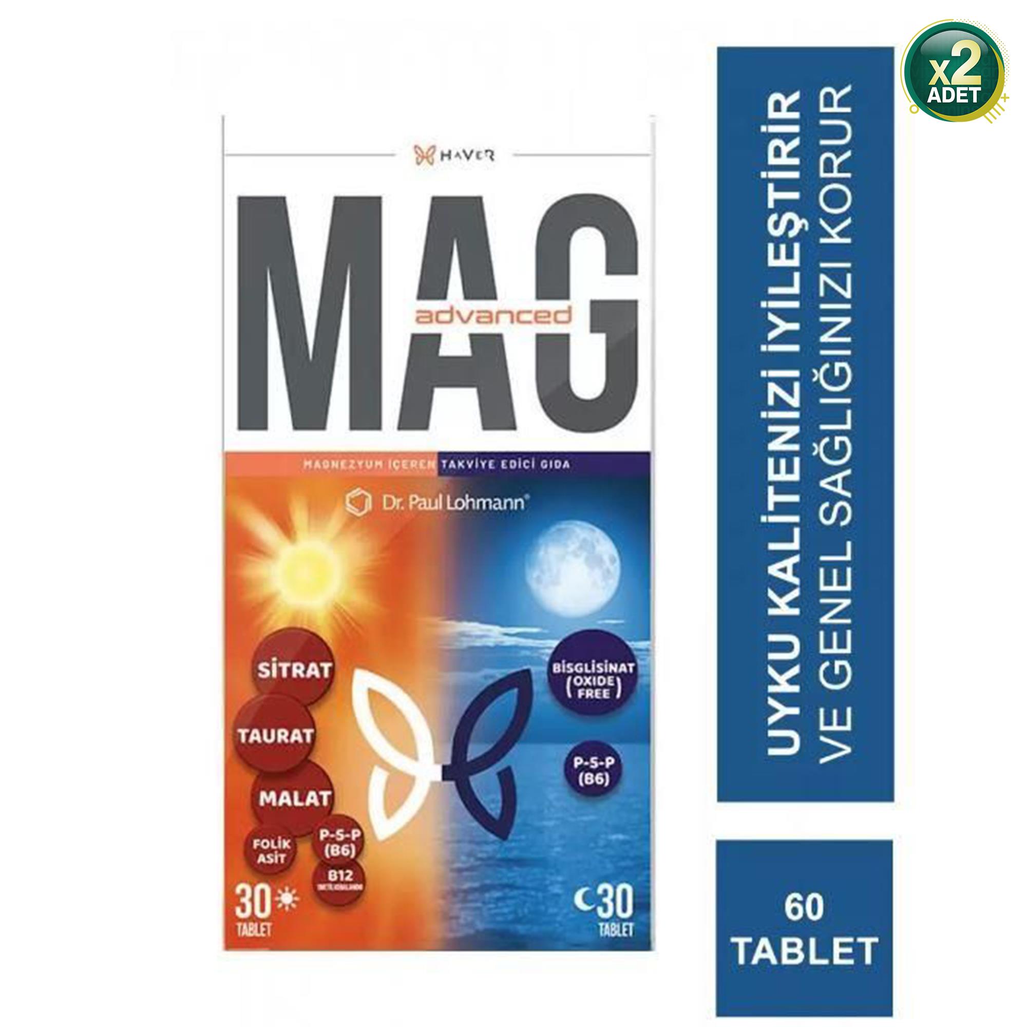 Haver Mag Advanced Day & Night 60 Tablet 2 Adet