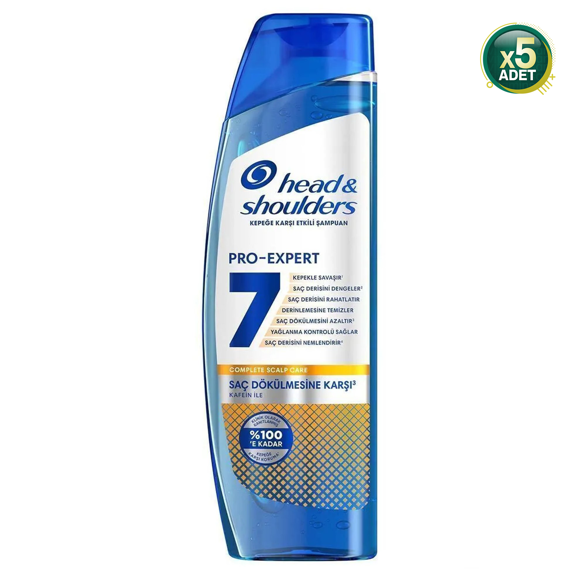 Head & Shoulders Pro-Expert 7 Kafein ile Saç Dökülmesine Karşı Şampuan 300 ml 5 Adet