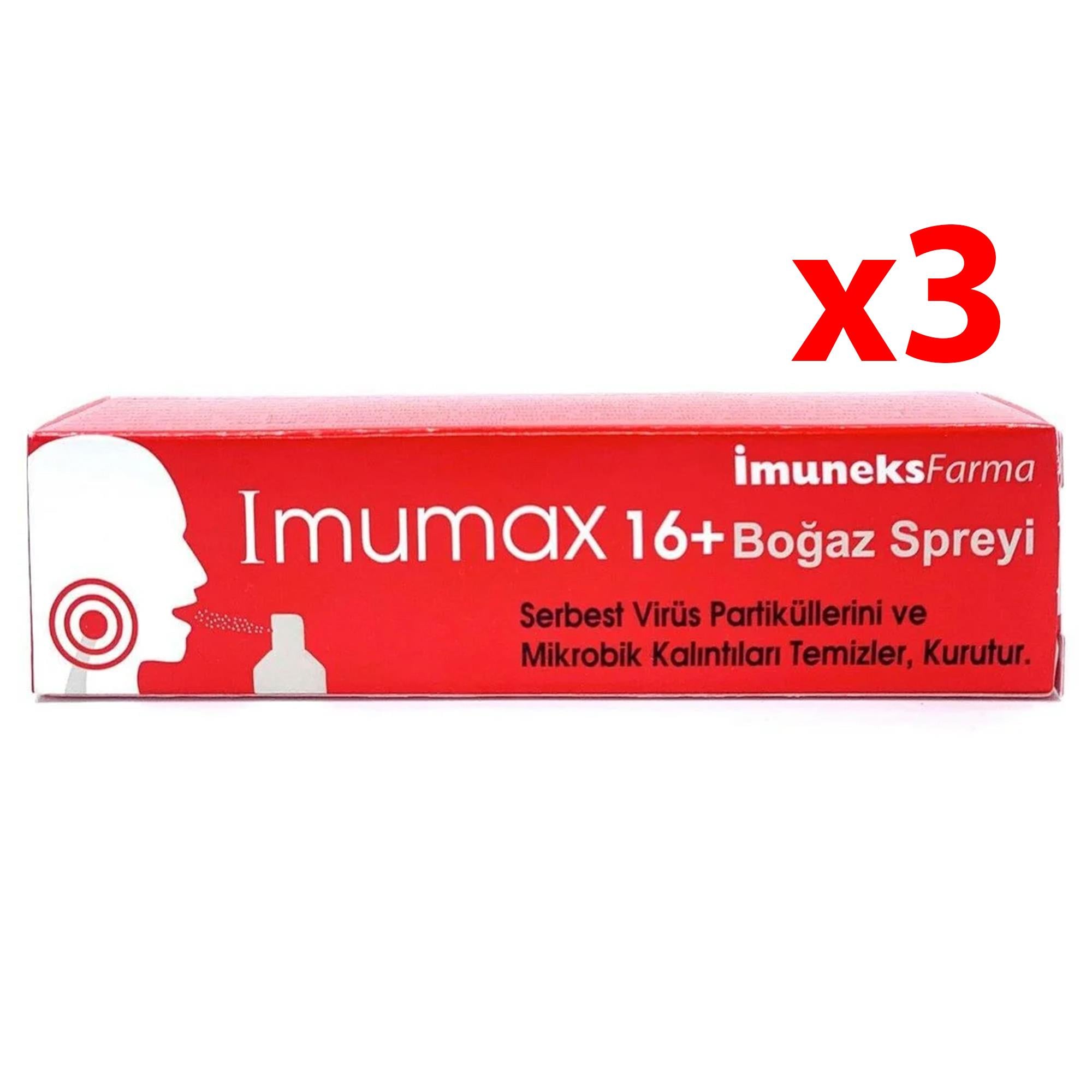 Imumax Boğaz Spreyi 16+ Yaş 30 ml 3 Adet