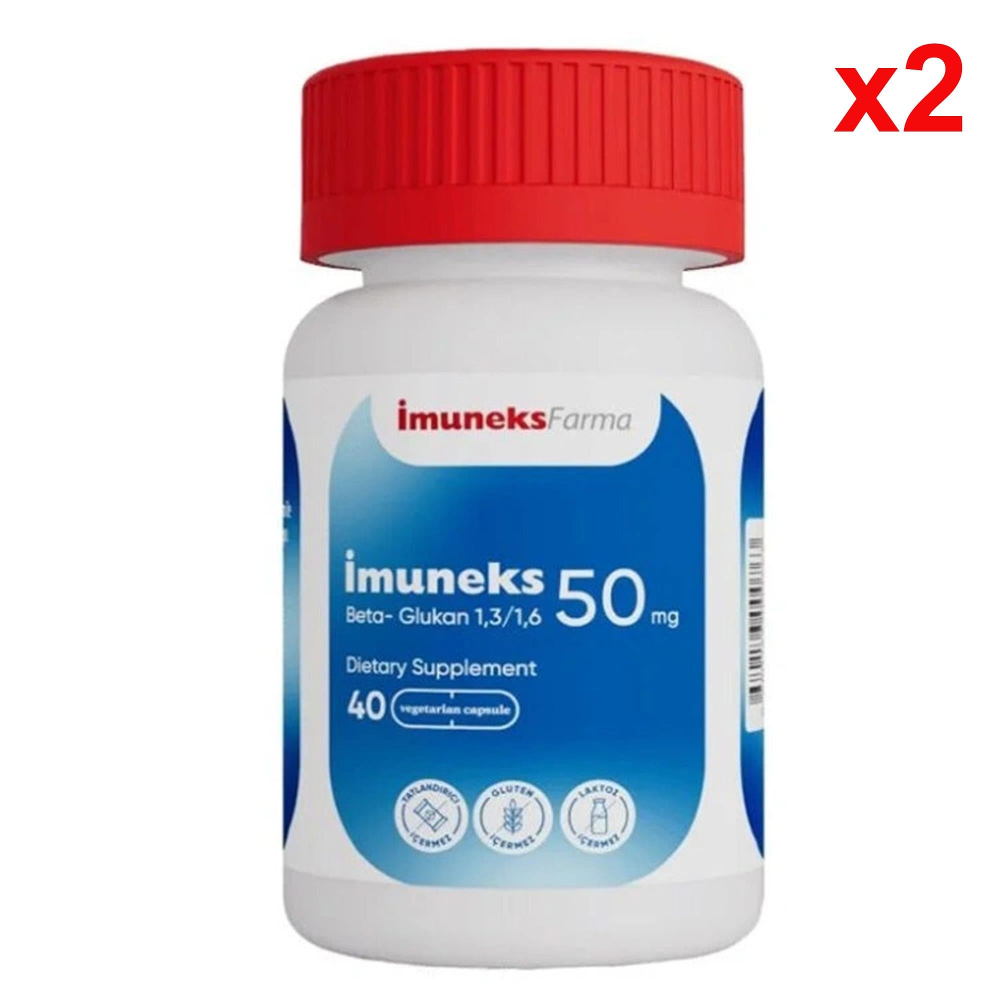 İmuneks Farma Beta-Glukan Takviye Edici Gıda 40 Tablet 2 Adet