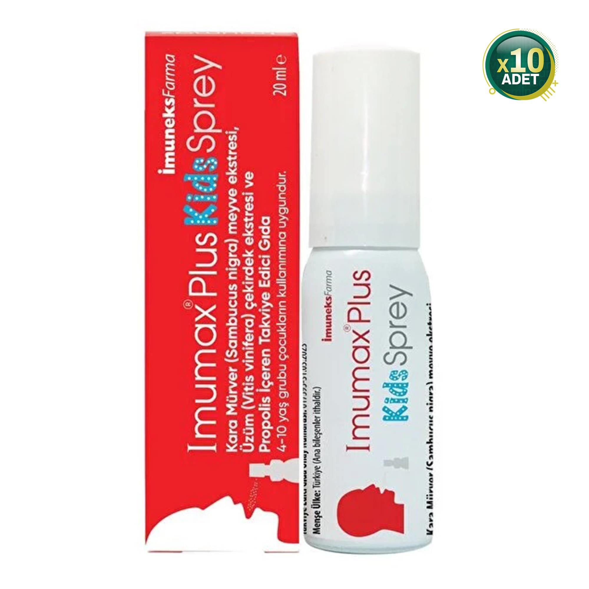 Imuneks Imumax Plus Kids Boğaz Spreyi 20 ml 10 Adet