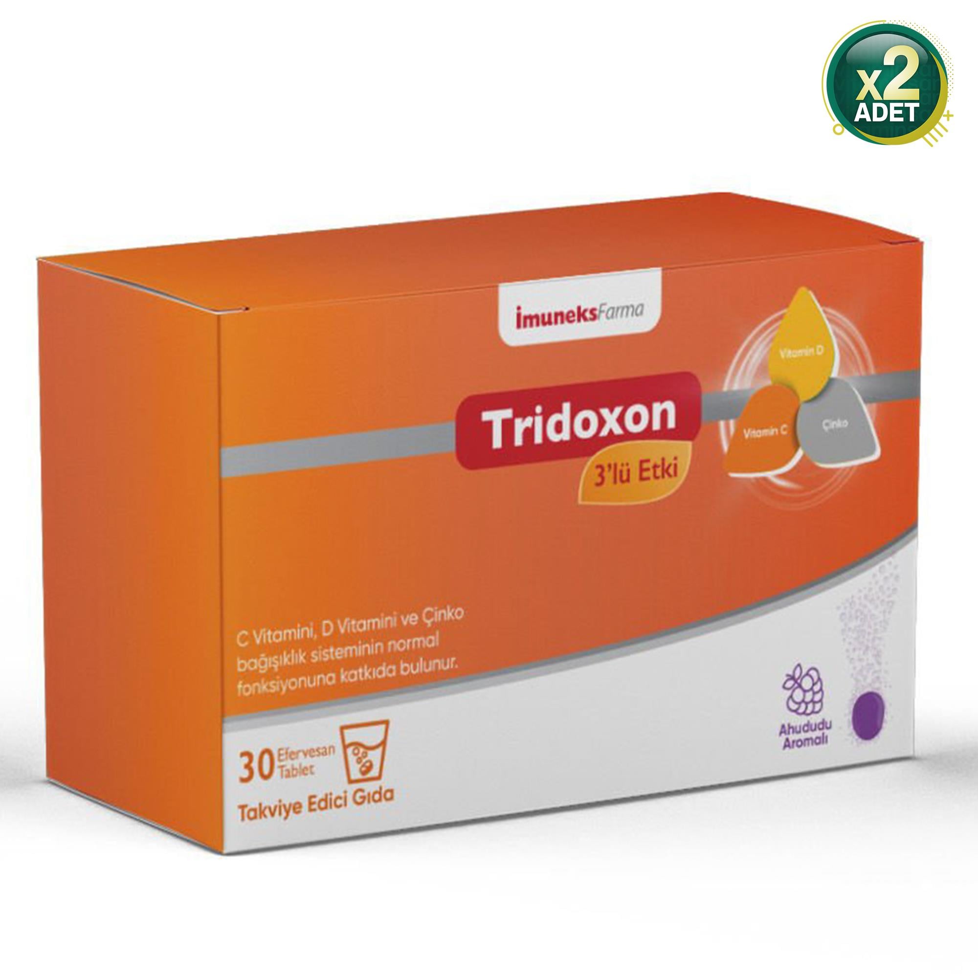 Imuneks Tridoxon 3'lü Etki 30 Efervesan Tablet 2 Adet