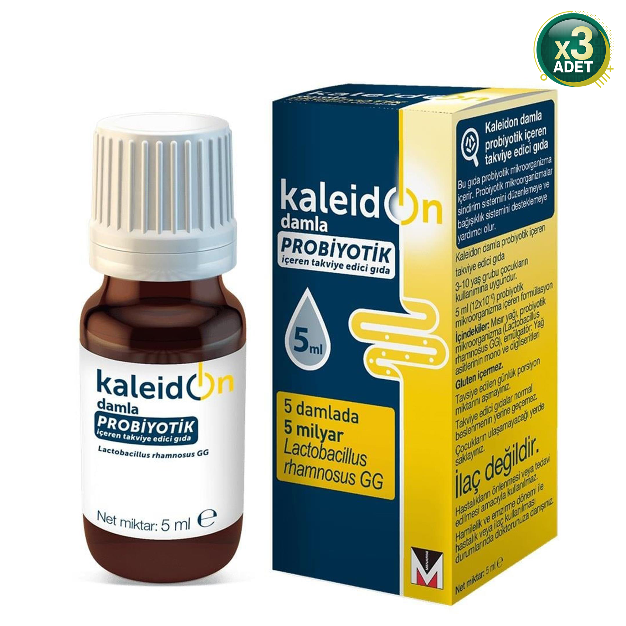 Kaleidon Probiyotik Damla 5 ml 3'lü