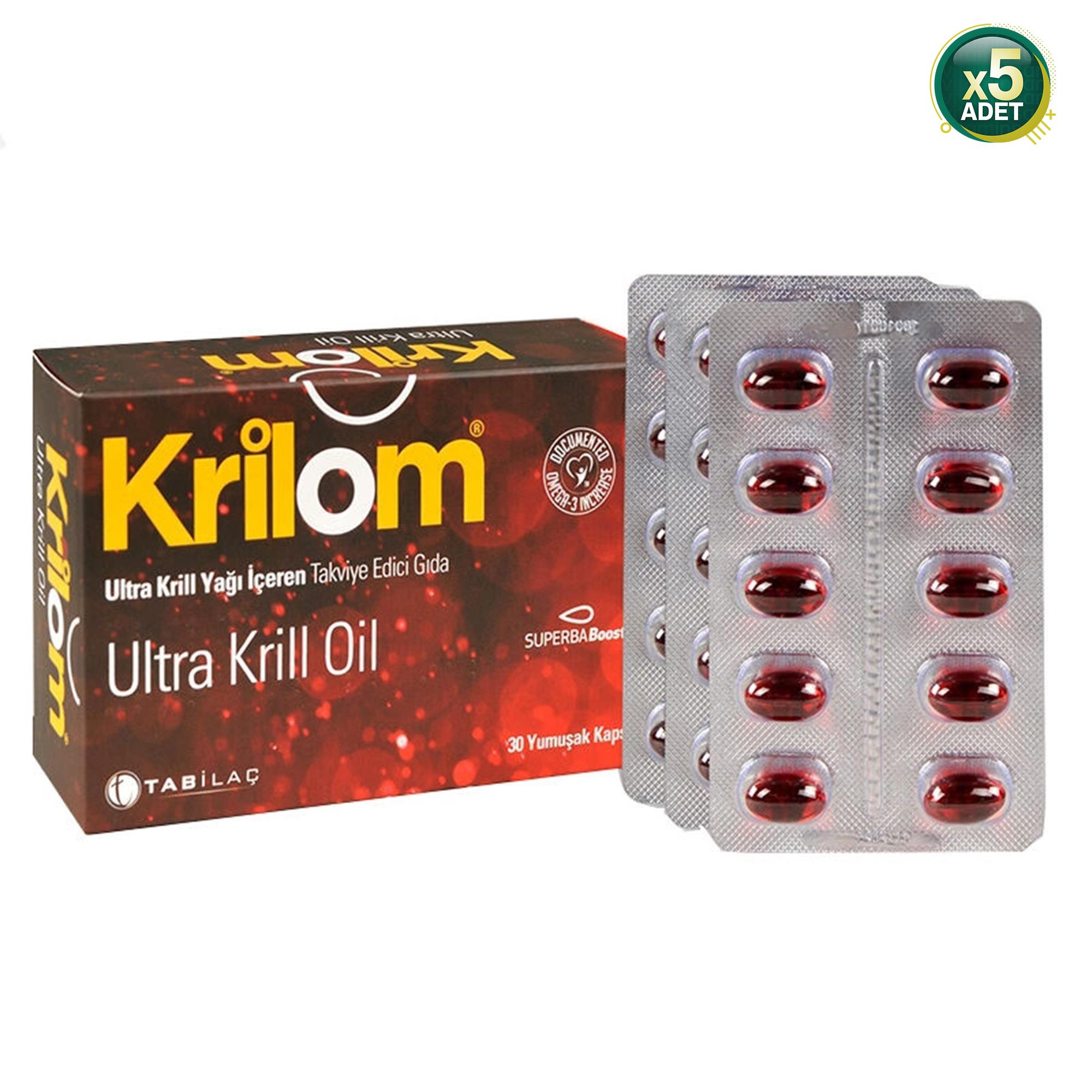 Krilom Ultra Krill Oil 30 Kapsül 5'li