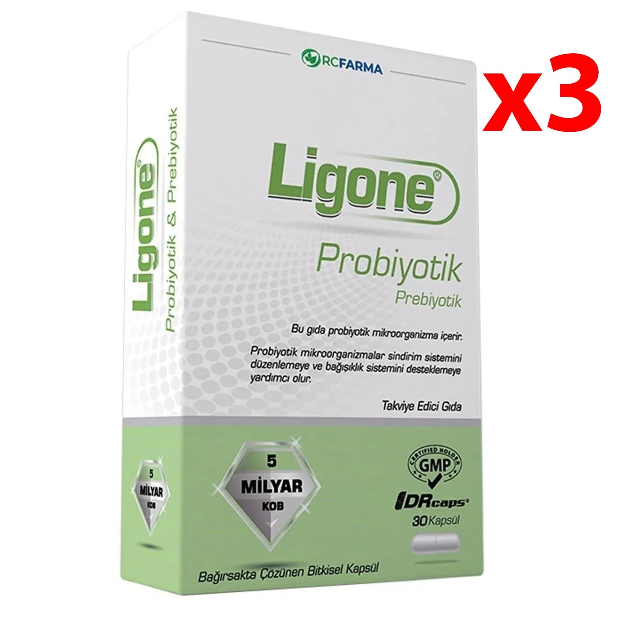 Ligone Probiyotik 30 Kapsül 3 Adet