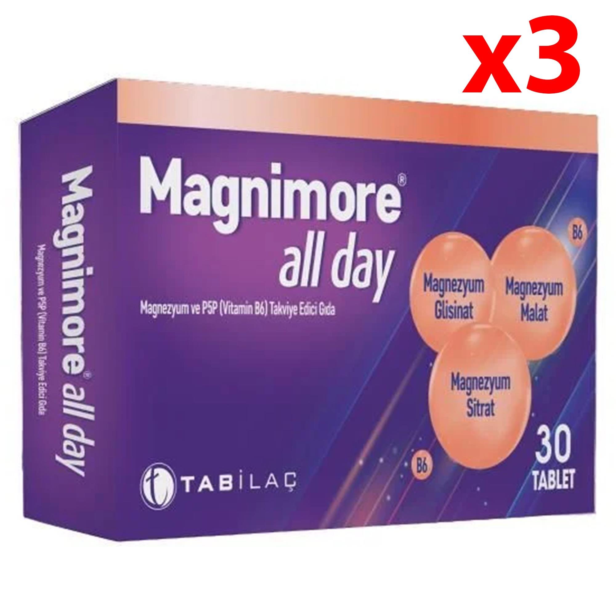 Magnimore All Day 30 Tablet 3 Adet