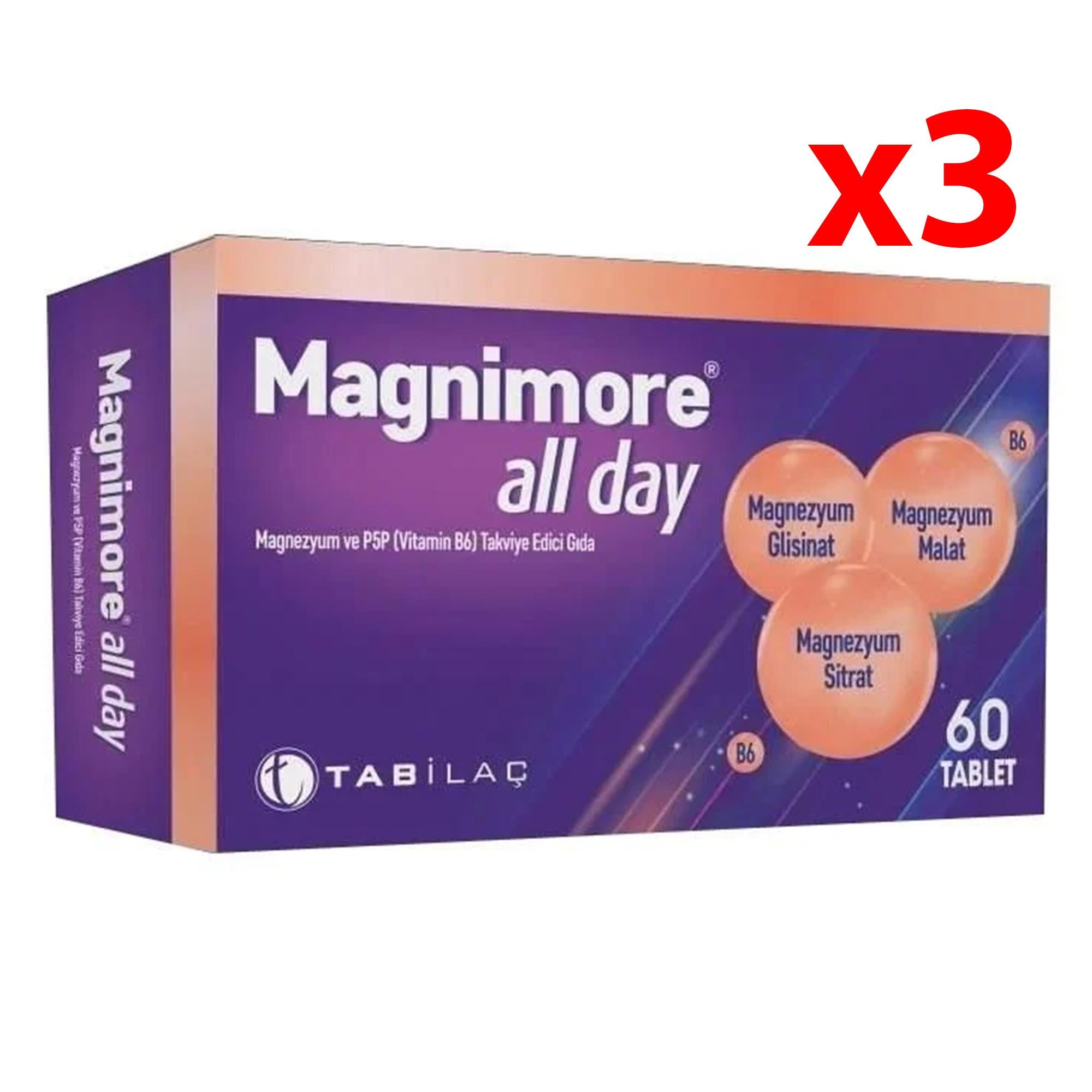 Magnimore All Day 60 Tablet 3 Adet