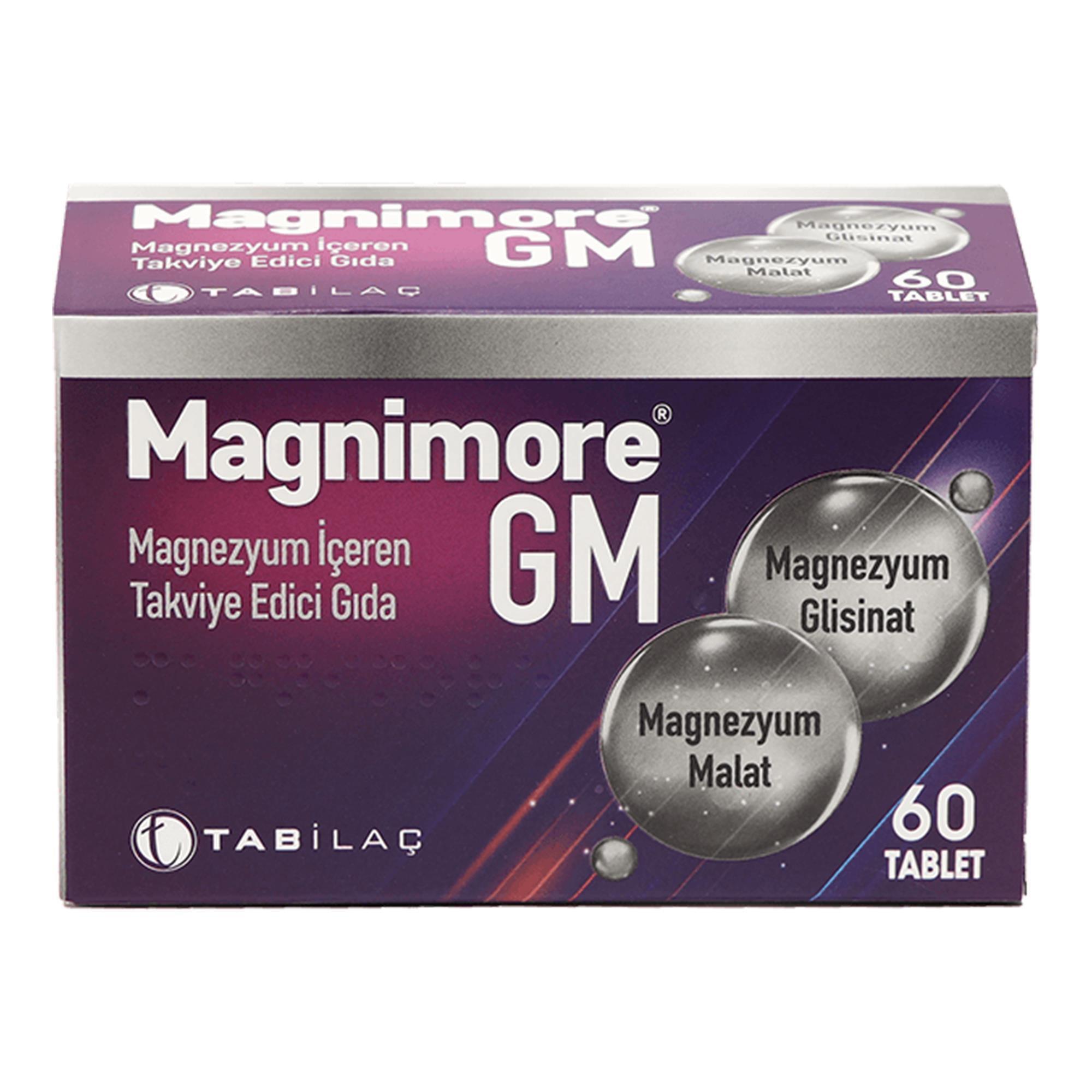 Magnimore GM Magnezyum İçeren Takviye Edici Gıda 60 Tablet