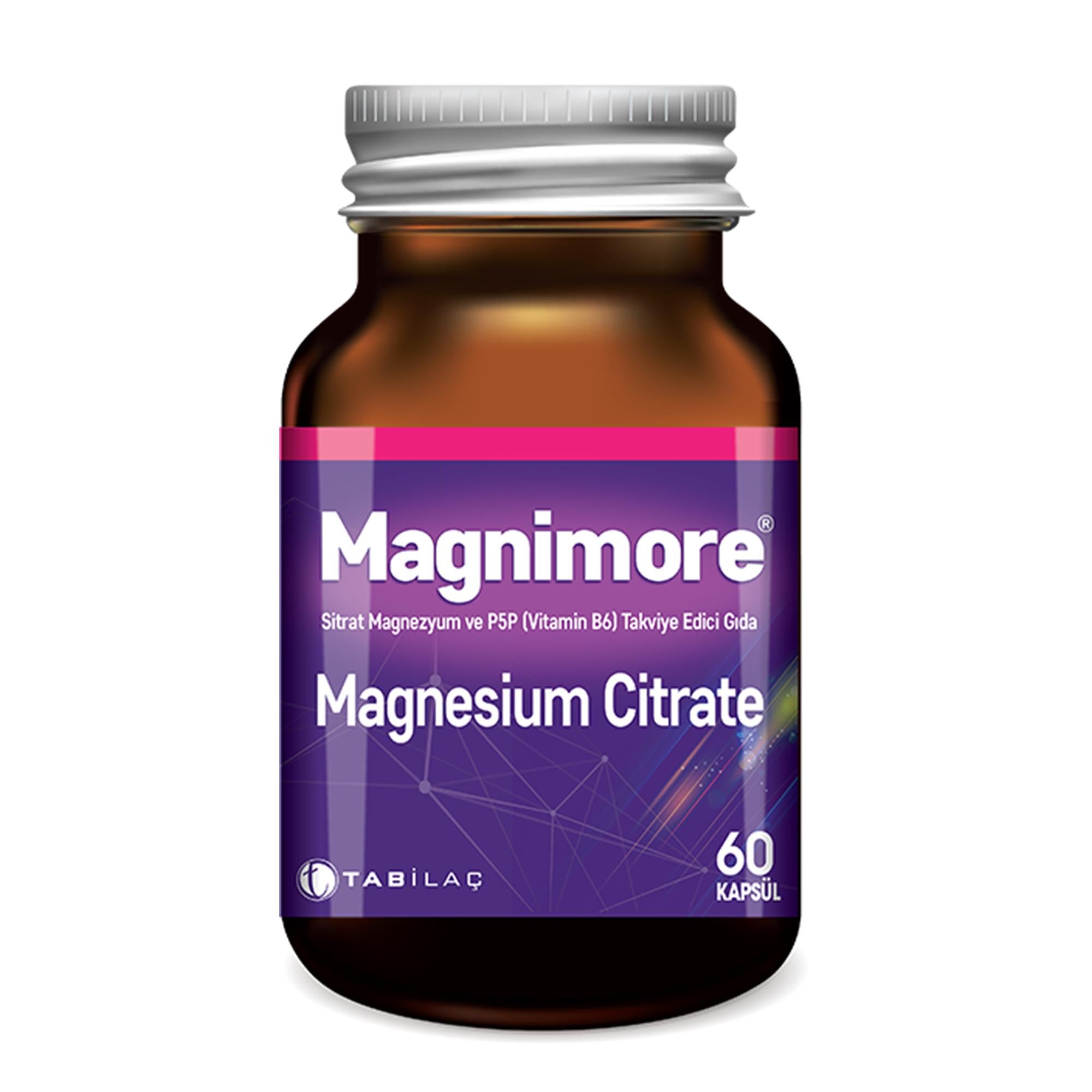 Magnimore Magnezyum Sitrat 60 Kapsül Takviye Edici Gıda 