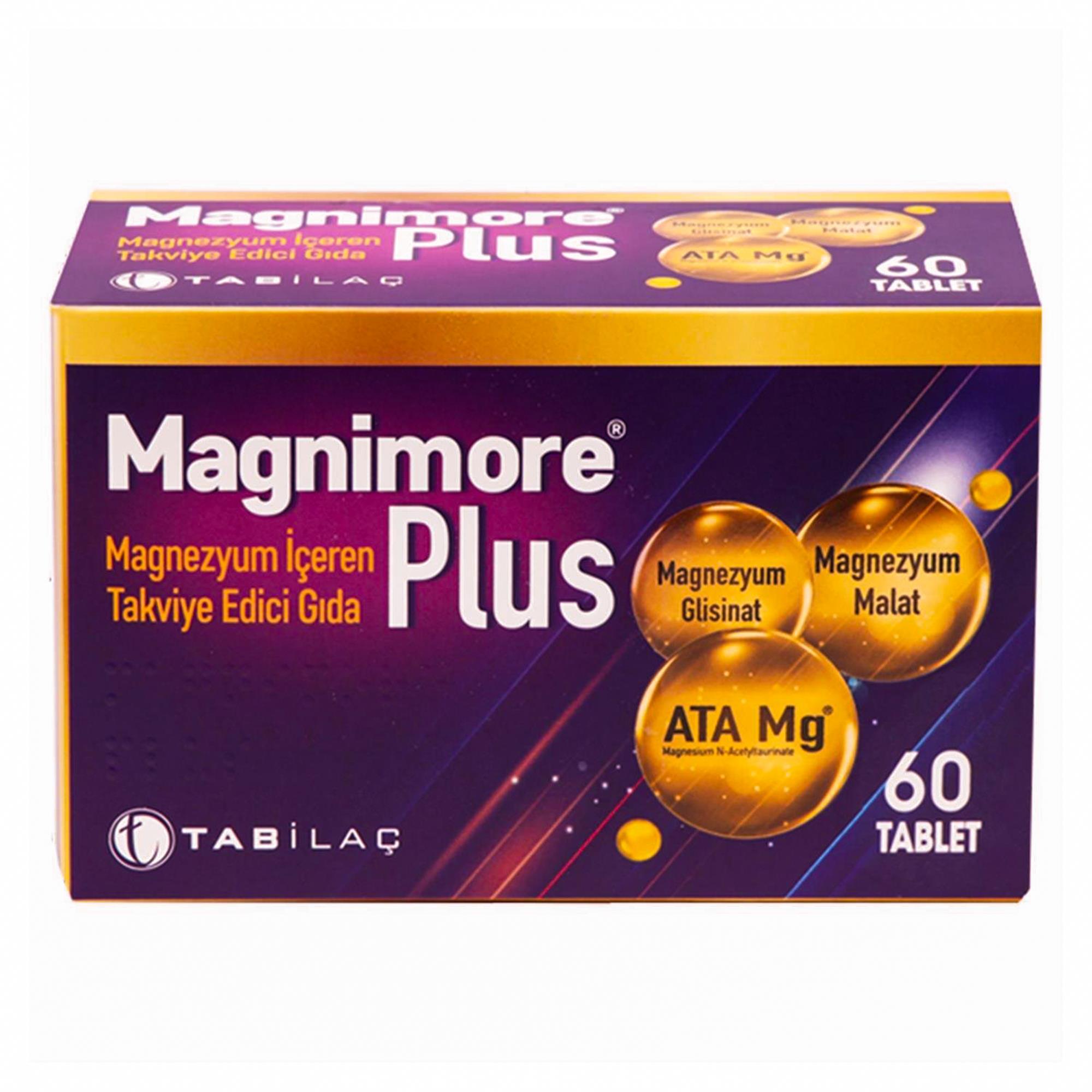 Magnimore Plus Magnezyum İçeren Takviye Edici Gıda 60 Kapsül