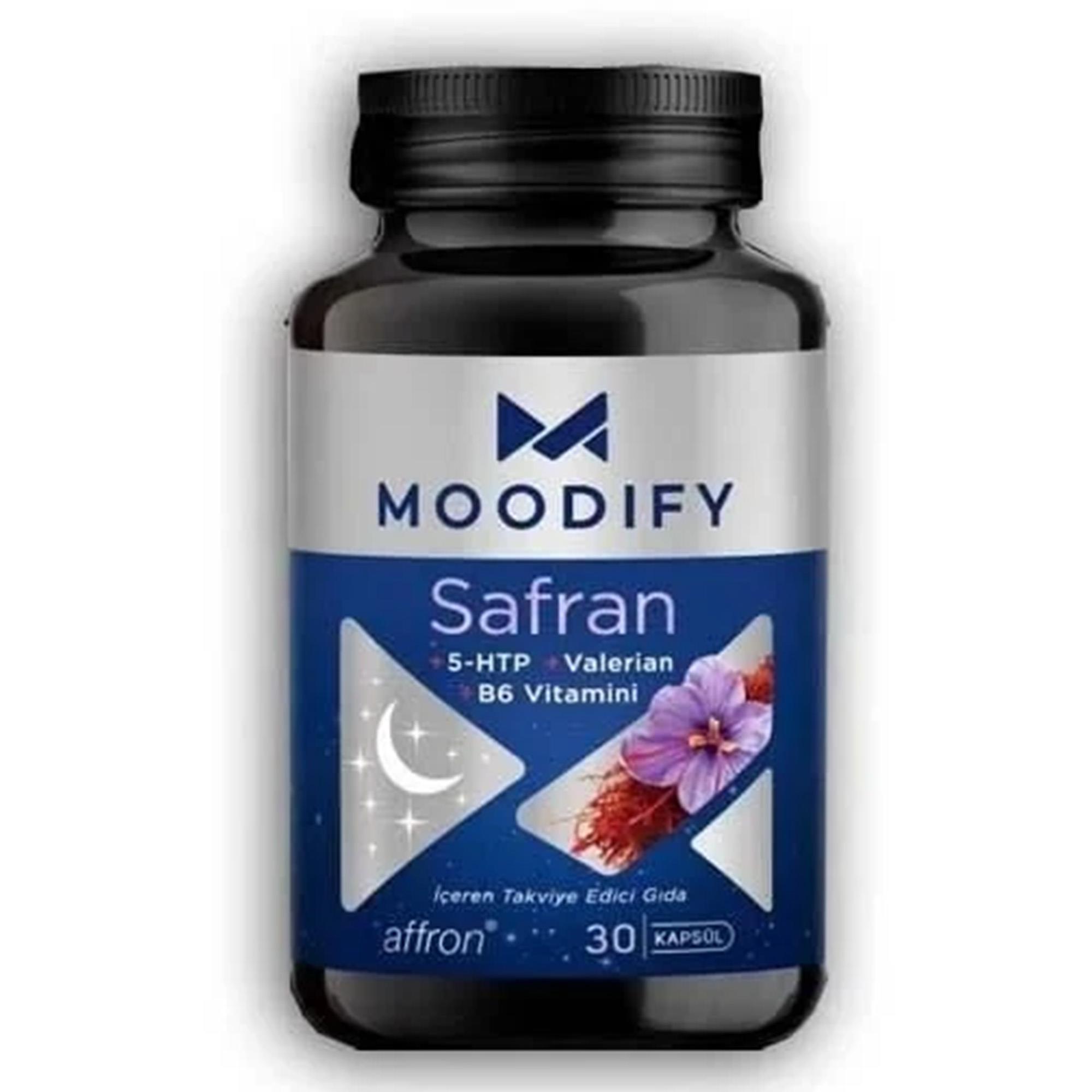 Moodify Safran - 5 Htp - Valerin Vitamin B6 30 Kapsül