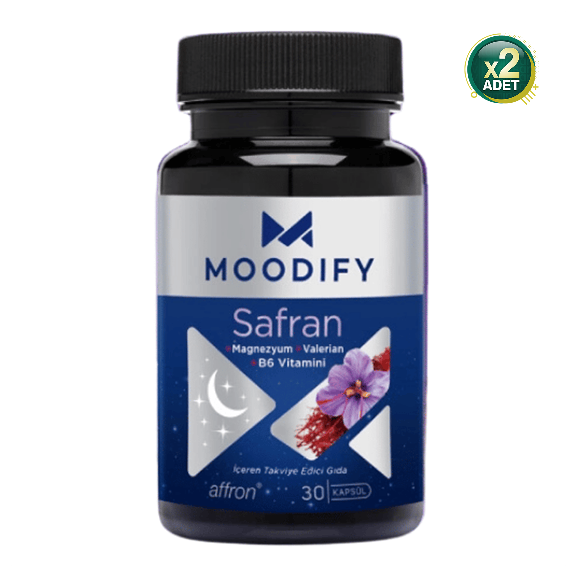 Moodify Safran Magnezyum Valerian B6 Vitamin 30 Kapsül 2 Adet 