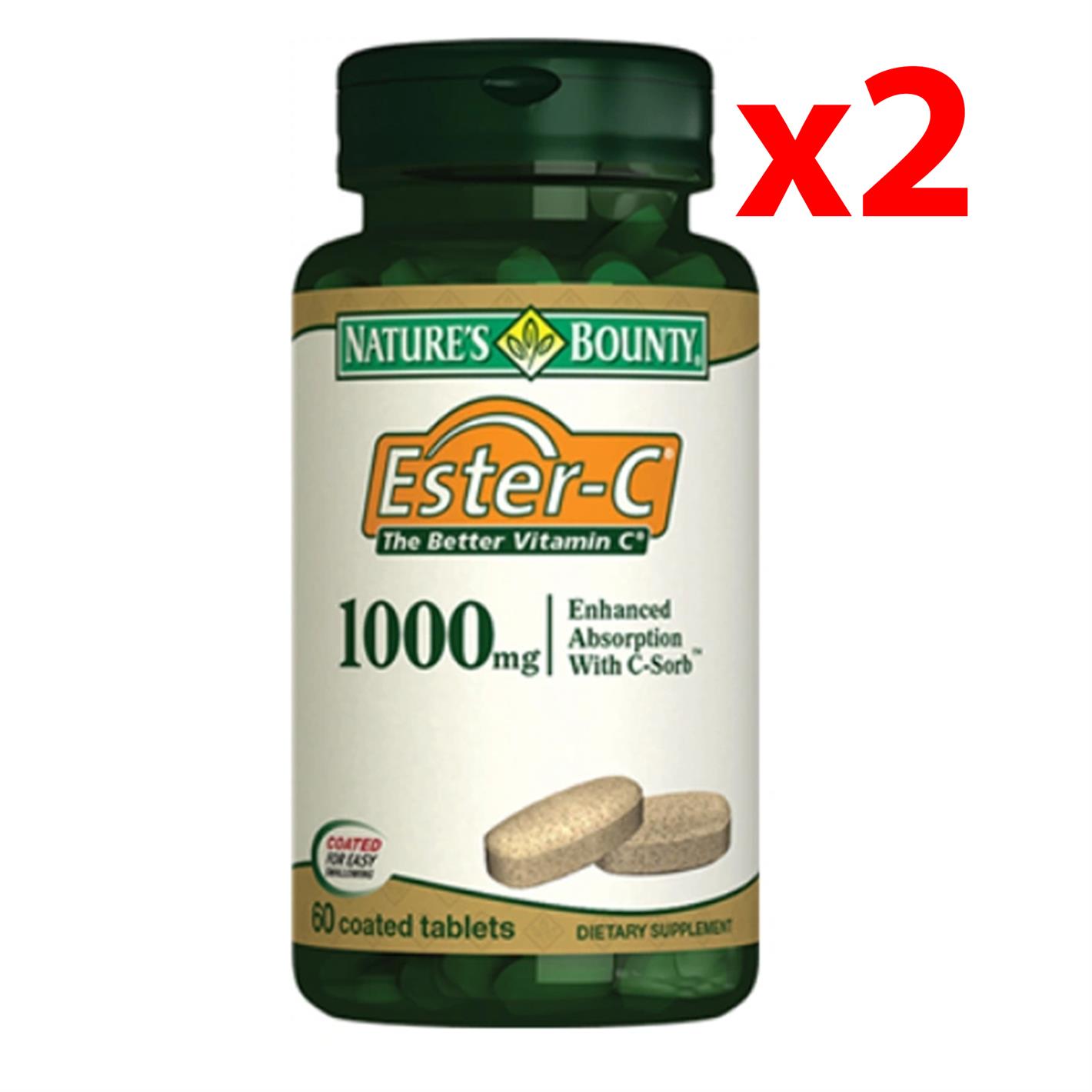 Natures Bounty Ester-C 1000 mg Takviye Edici Gıda 60 Tablet 2 Adet