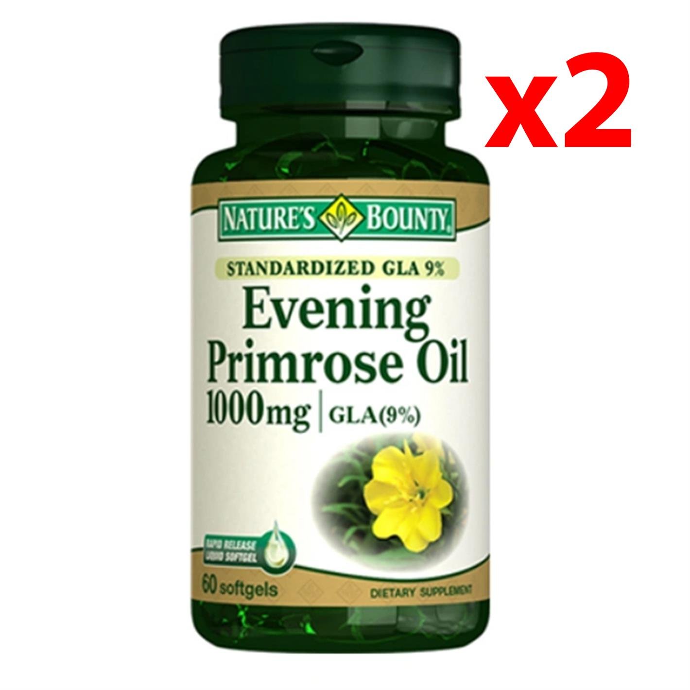 Natures Bounty Evening Primrose Oil 1000 mg Takviye Edici Gıda 60 Kapsül 2 Adet