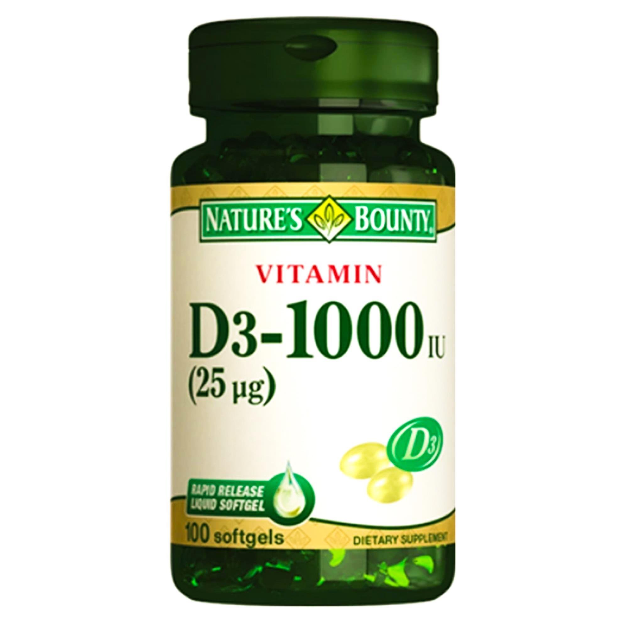 Natures Bounty Vitamin D3-1000 IU 100 Yumuşak Jelatin Kapsül