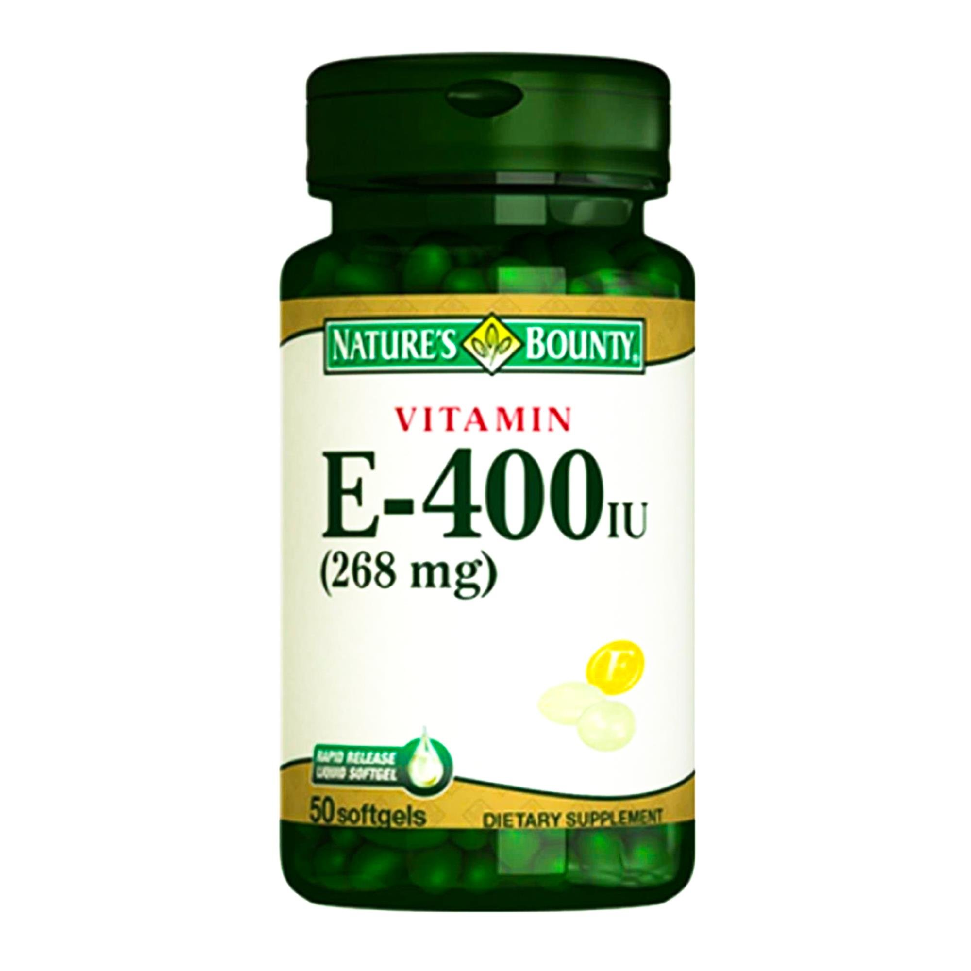 Natures Bounty Vitamin E-400 IU Takviye Edici Gıda 50 Jelatin Kapsül