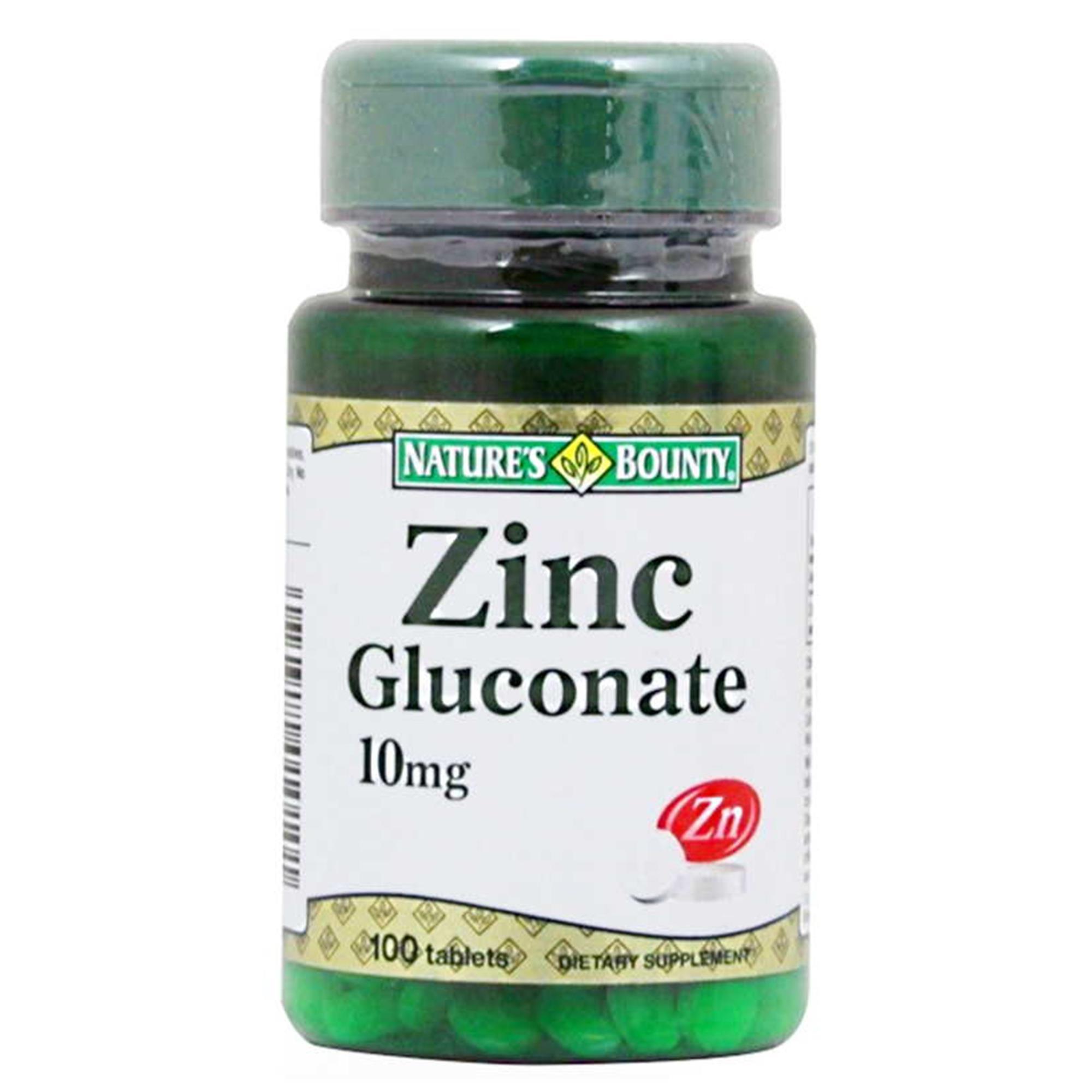 Nature's Bounty Zinc Gluconate 10 mg 100 Tablet