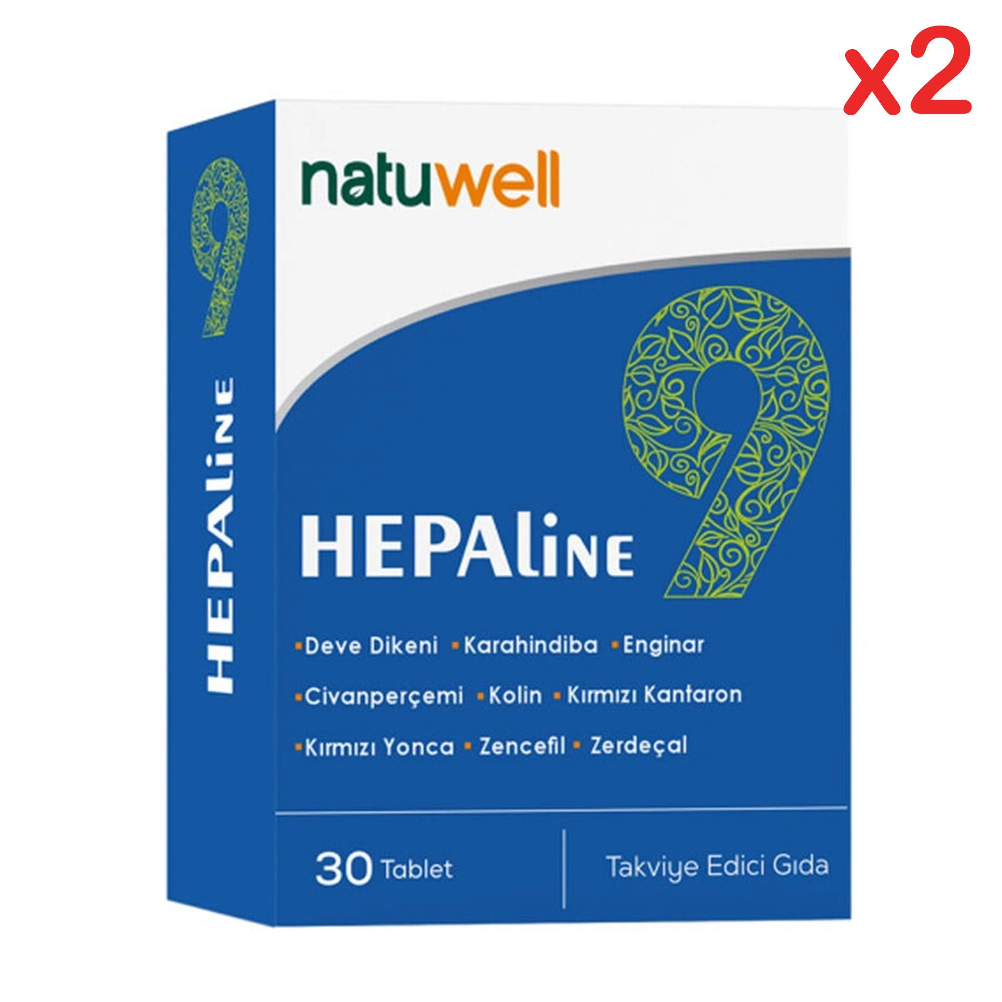 Natuwell Hepaline 9 Takviye Edici Gıda 30 Tablet 2 Adet