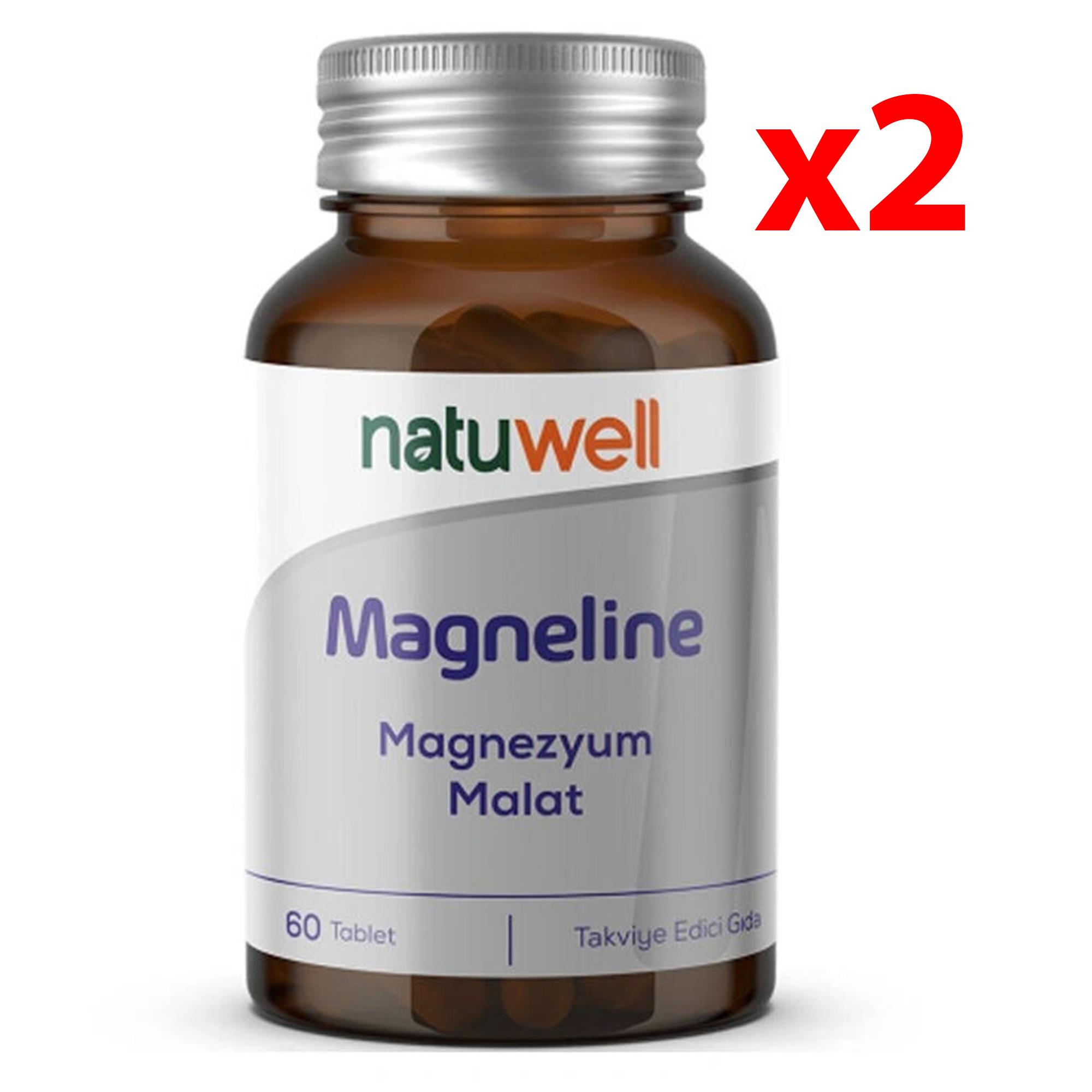 Natuwell Magneline Magnezyum Malat 60 Tablet 2 Adet