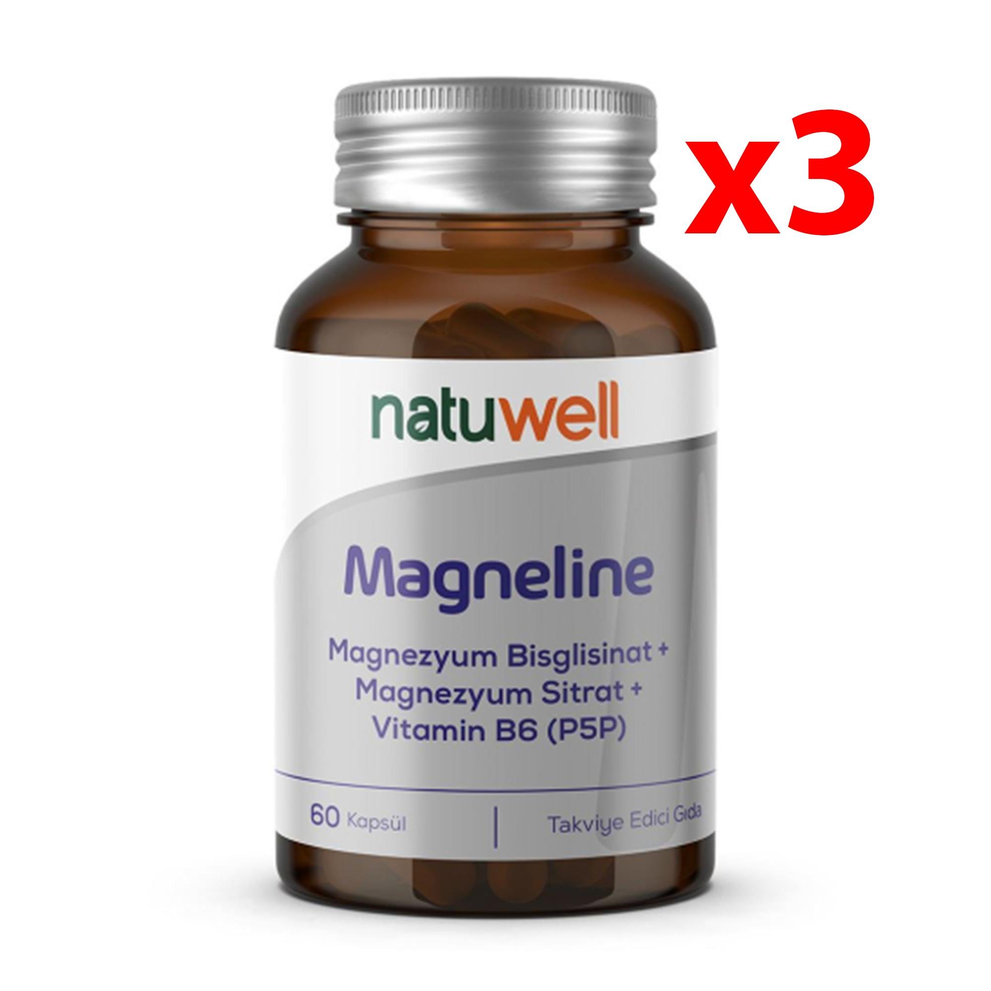 Natuwell Magneline P5P 60 kapsül 3 Adet