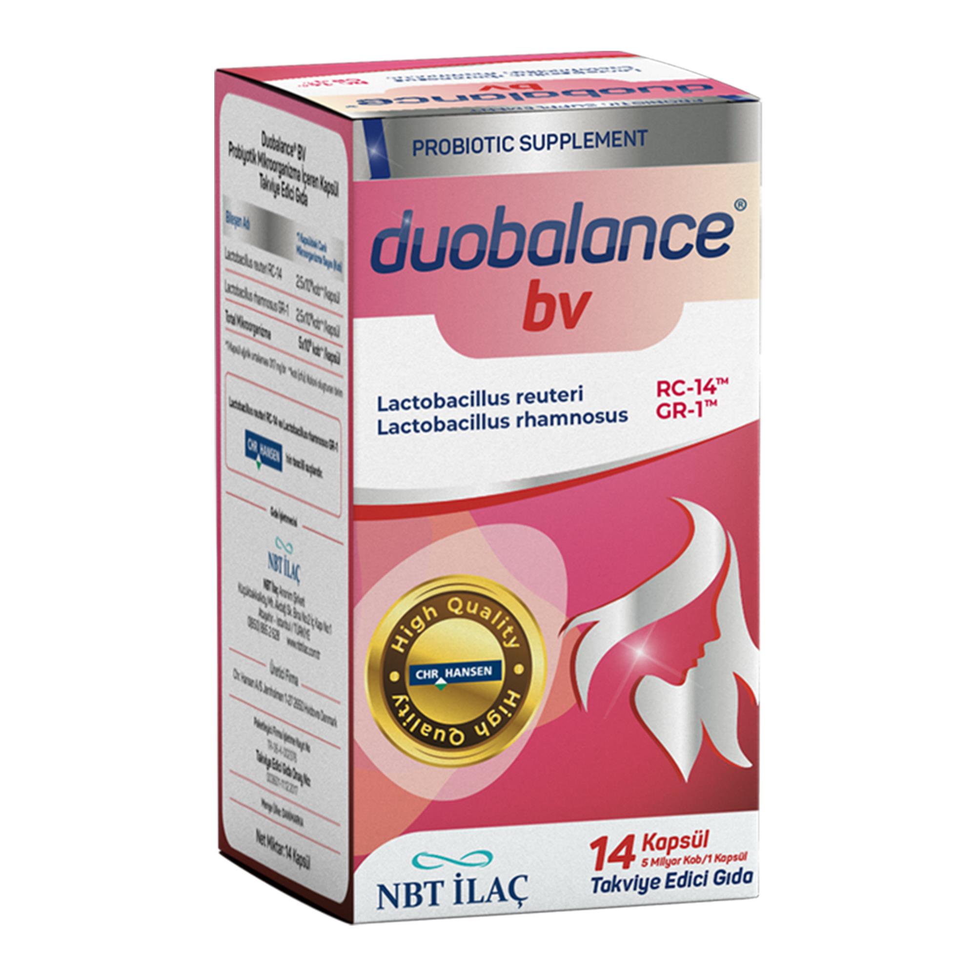 NBT İlaç Duobalance Bv Takviye Edici Gıda 14 Kapsül