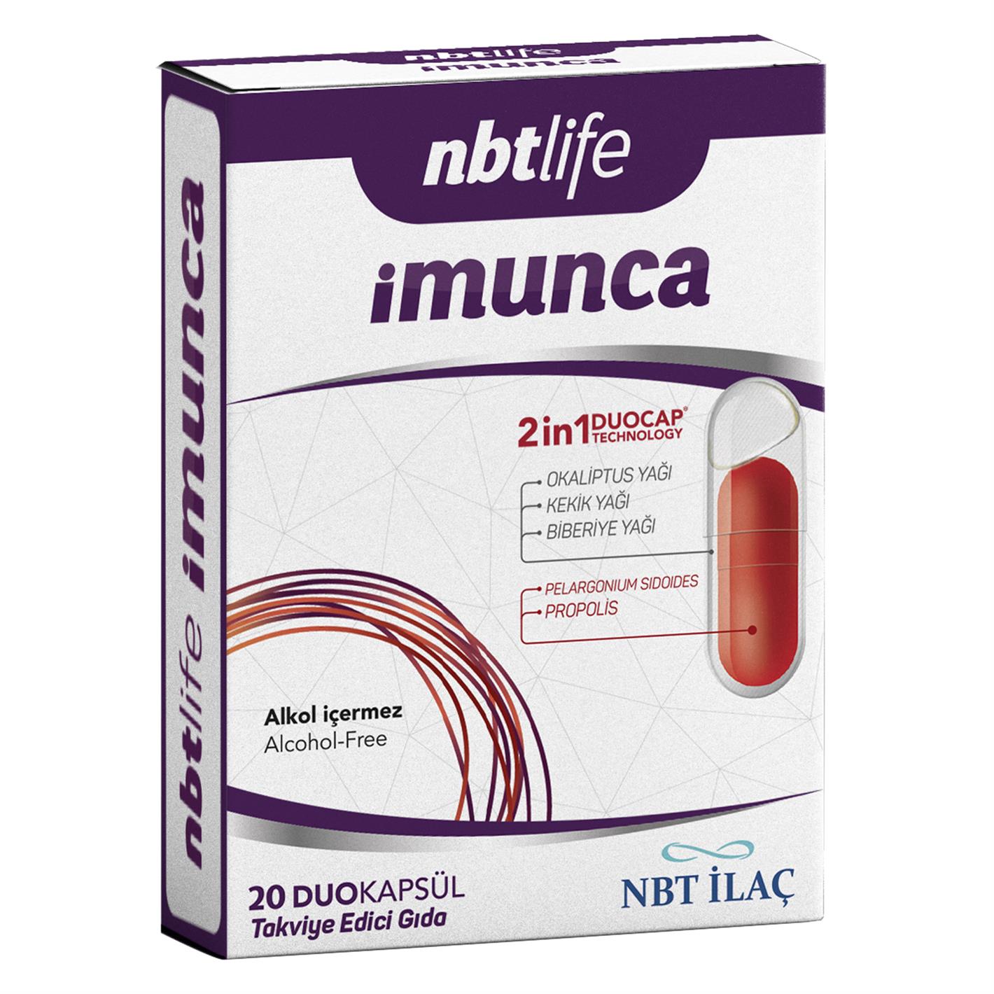 Nbt Life İmunca Takviye Edici Gıda 20 Kapsül