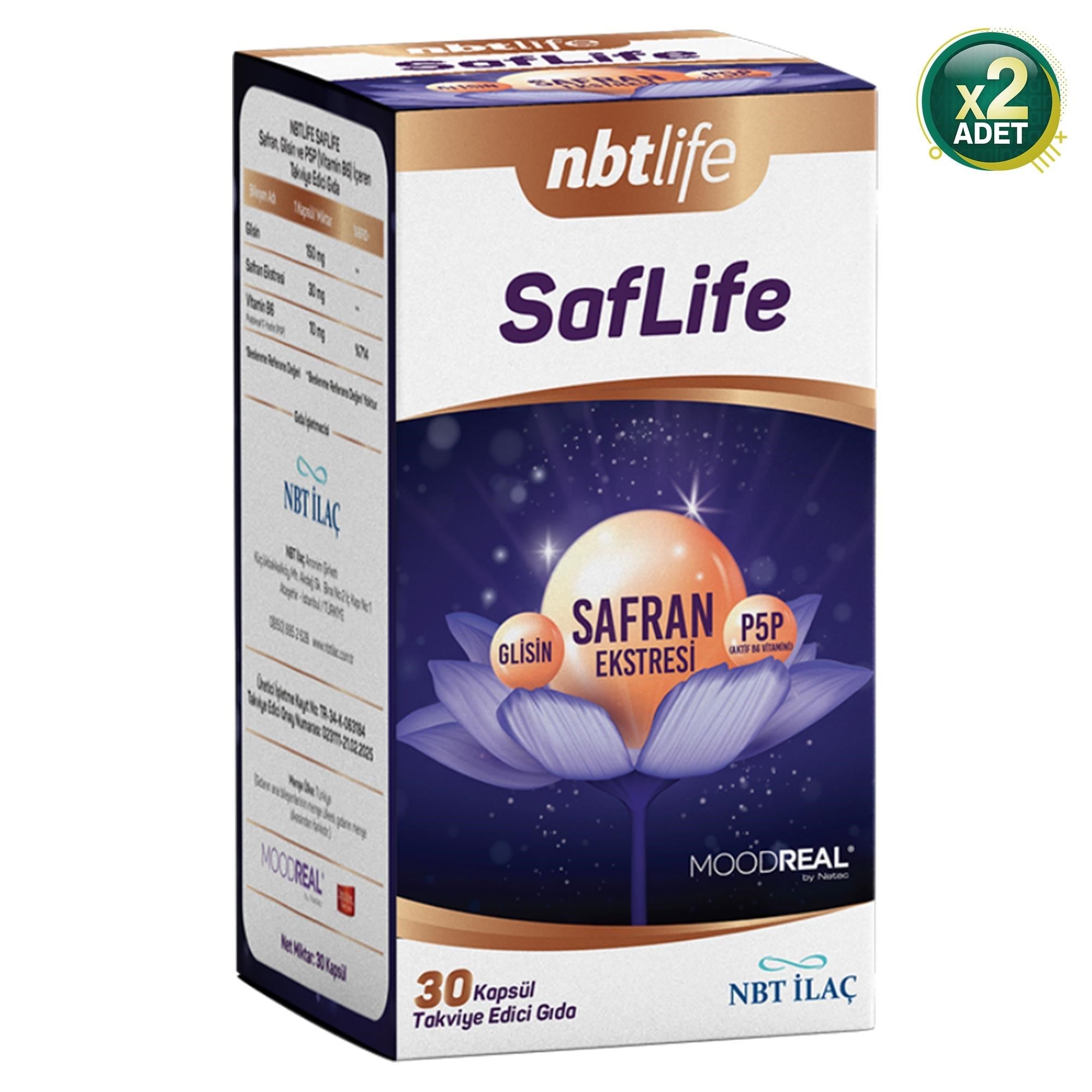 Nbt Life Saflife Safran Ekstresi 30 Kapsül 2 Adet