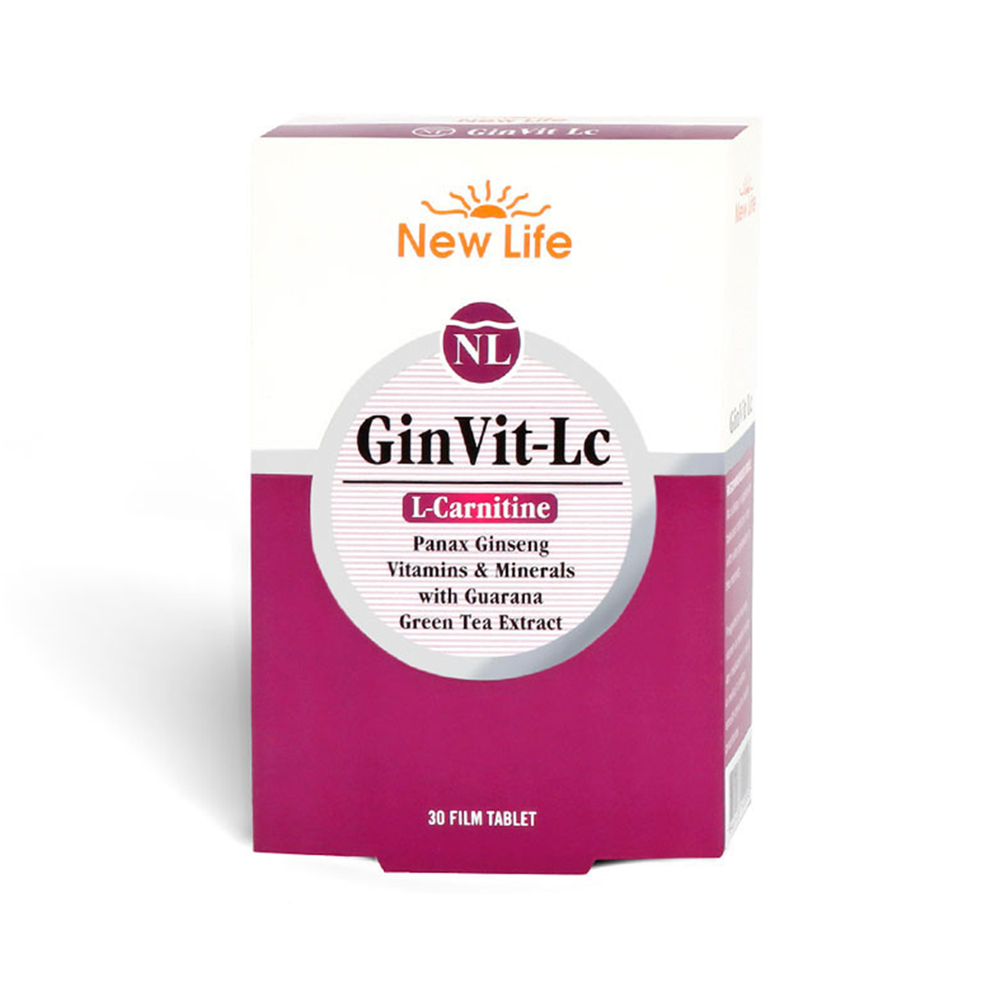 New Life GinVit-Lc L- Carnitine 30 Film Tablet