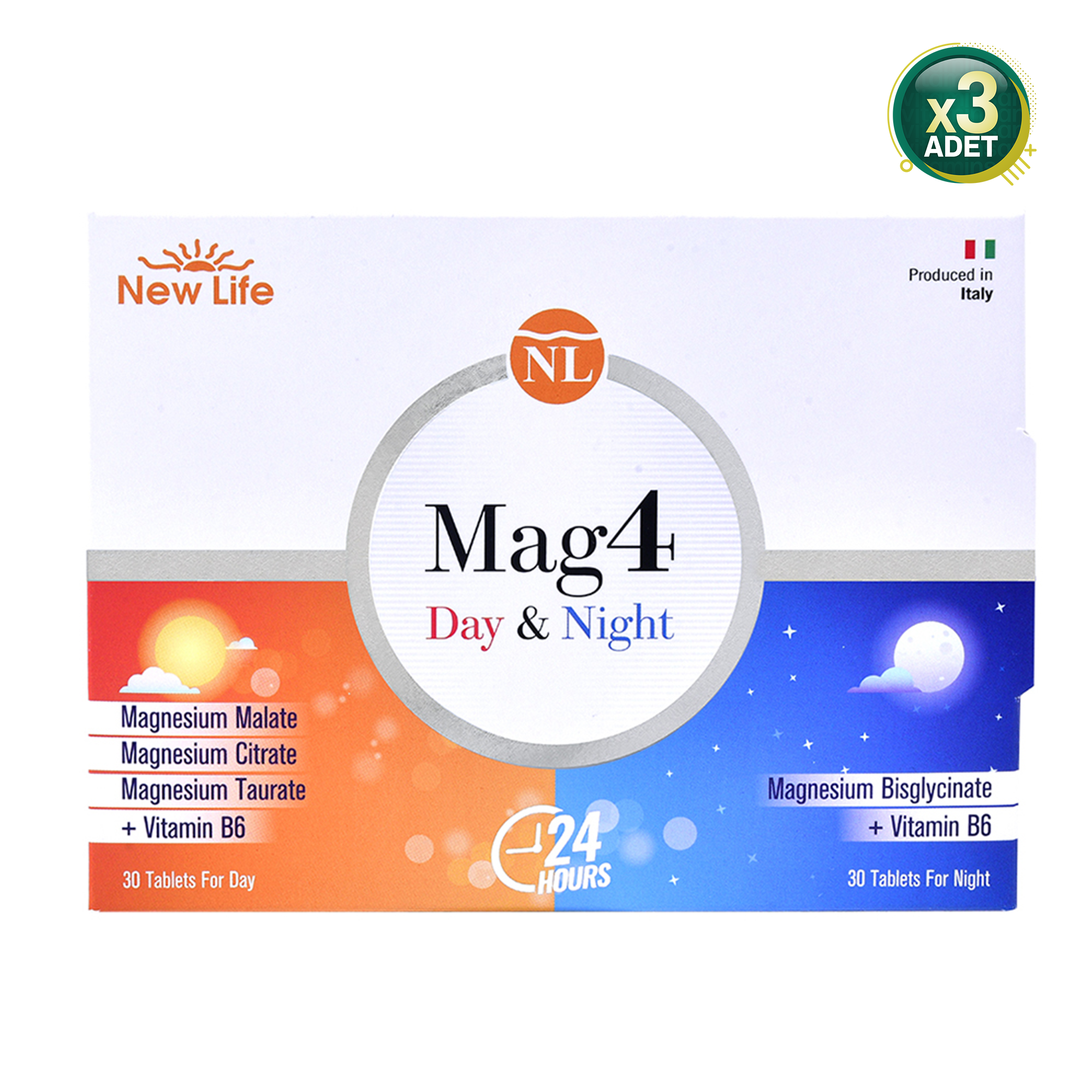 New Life Mag4 Day Night 30+30 Tablet 3 Adet