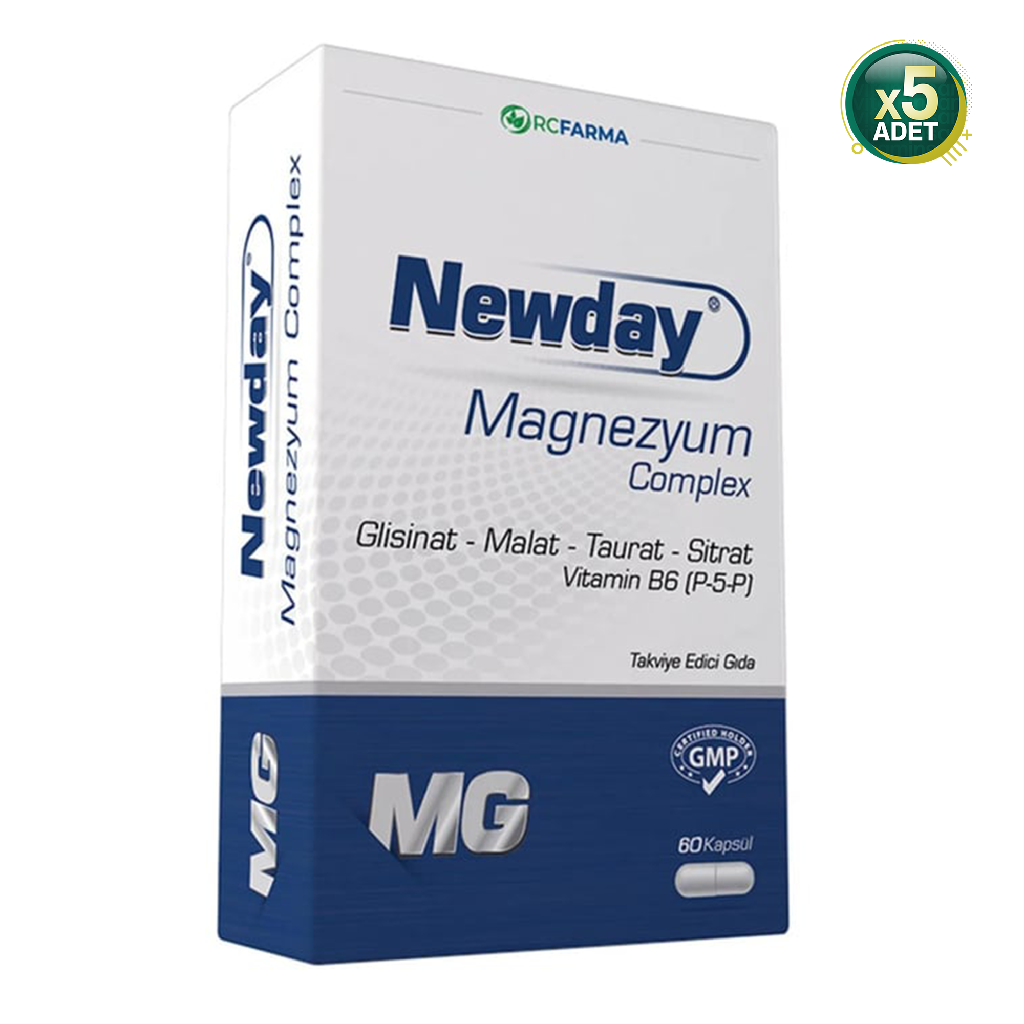 Newday Magnezyum Complex 60 Kapsül 5 Adet