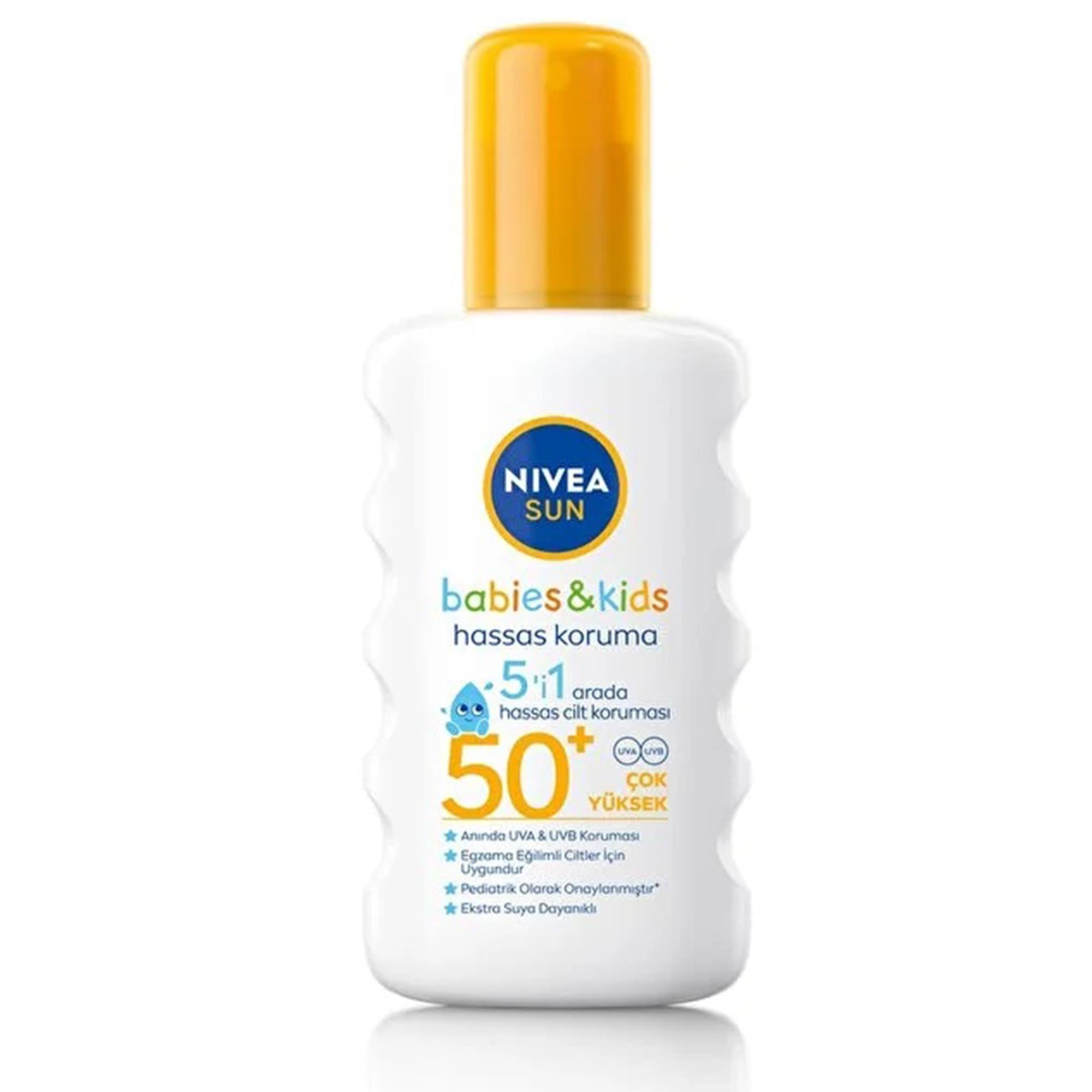 Nivea Bebek ve Çocuklar için Hassas Koruyucu 200 ml 50 Faktör Güneş Spreyi
