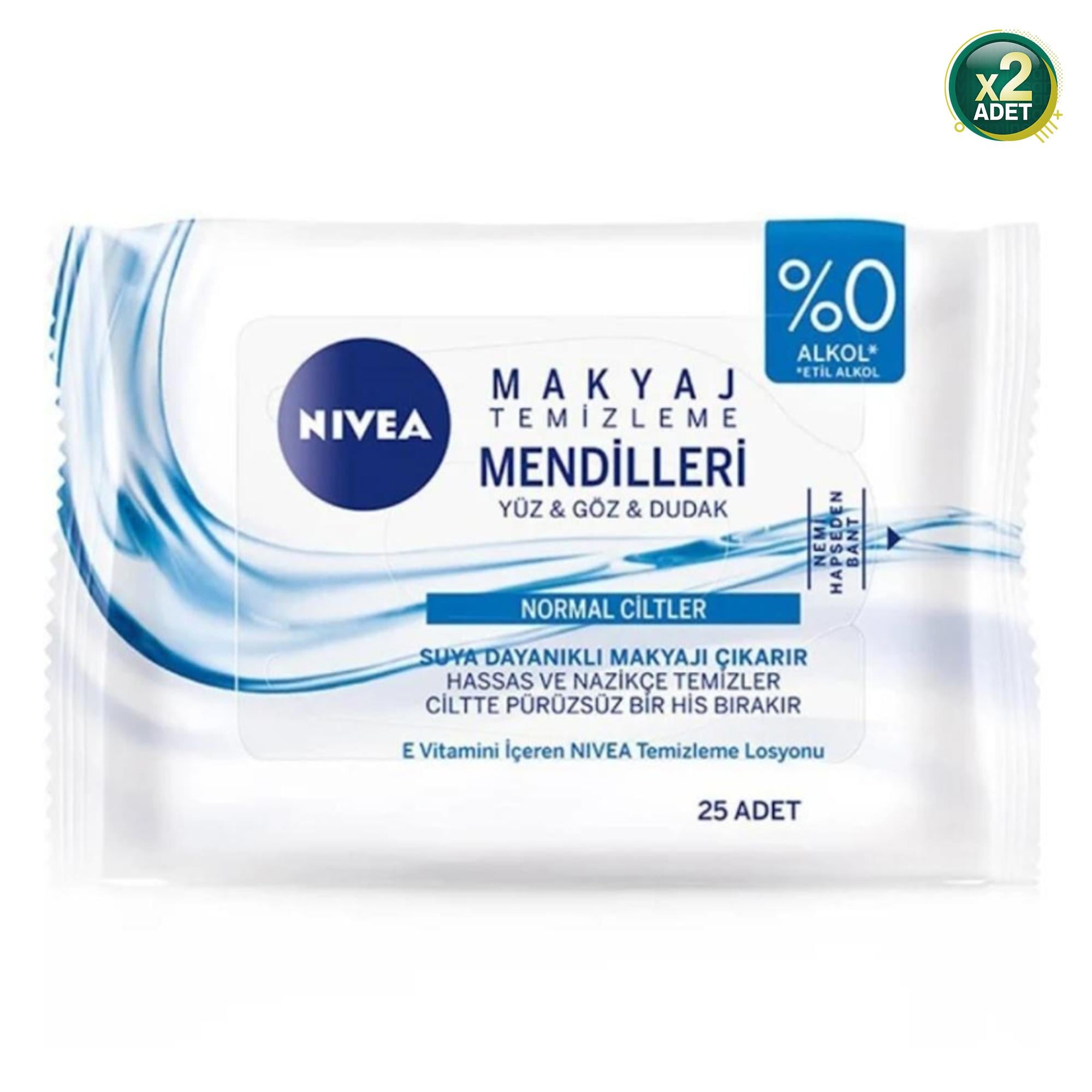 Nivea Makyaj Temizleme Mendilleri Normal Ciltler 25 Adet 2'li
