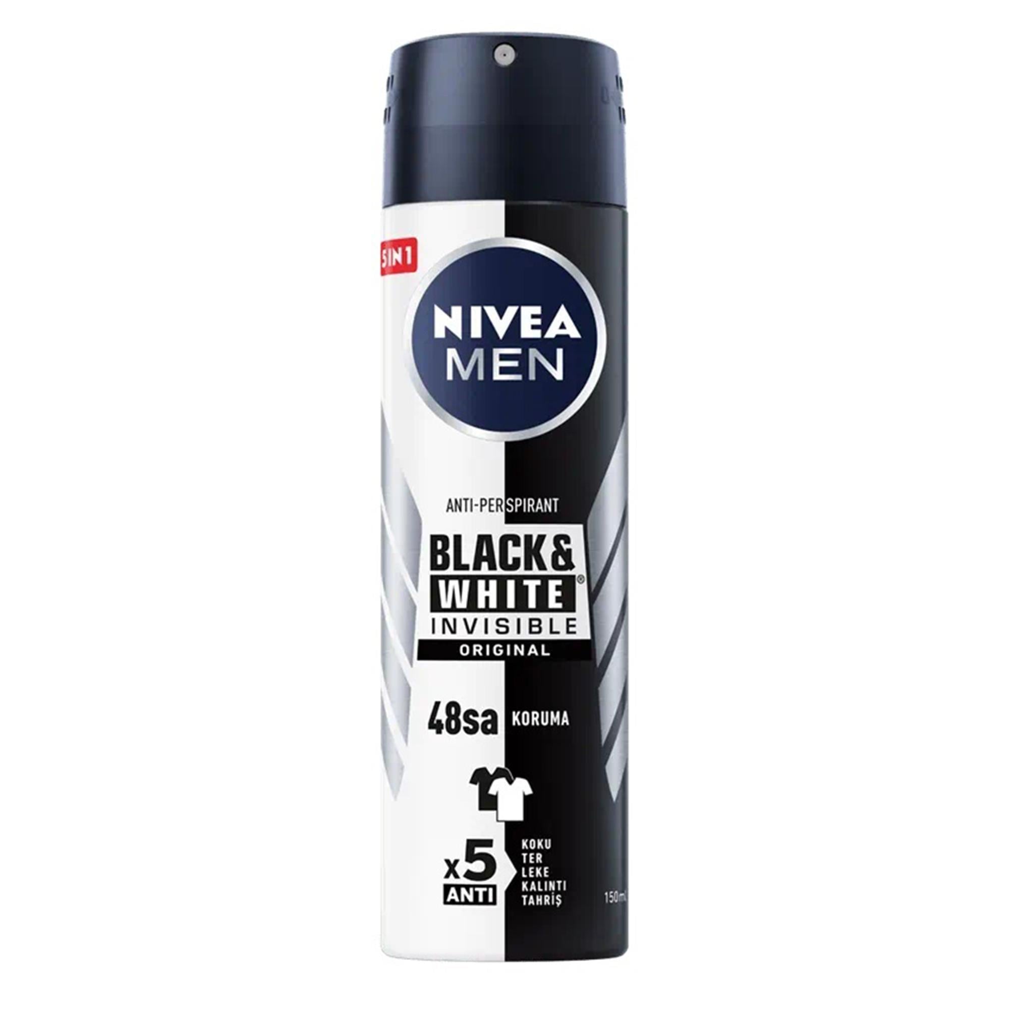 Nivea Men Invisible Black & White Original Erkek Deodorant 150 ml