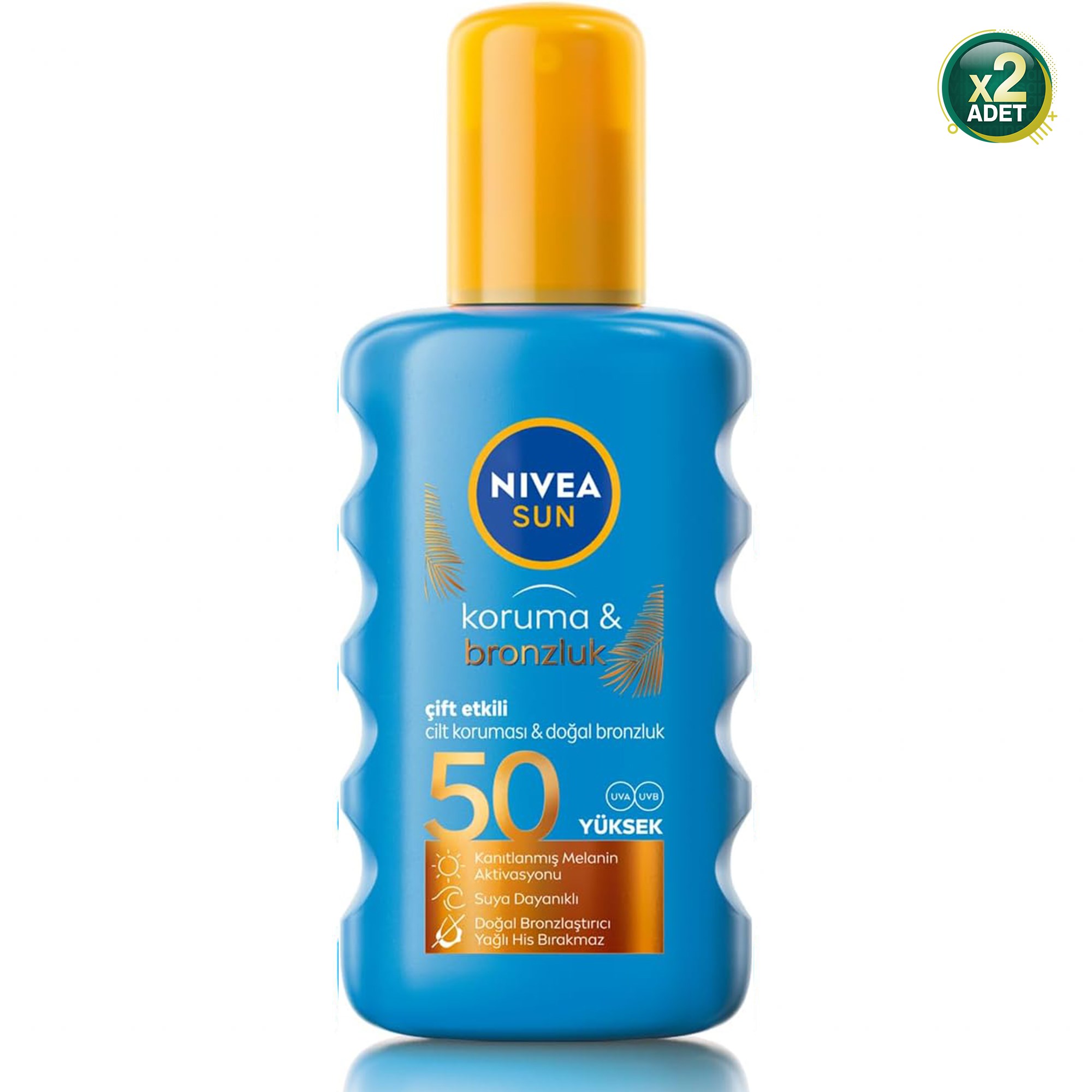 Nivea Sun Koruma ve Bronzluk 200 ml 50 Faktör Bronzlaştırıcı Krem 2 Adet