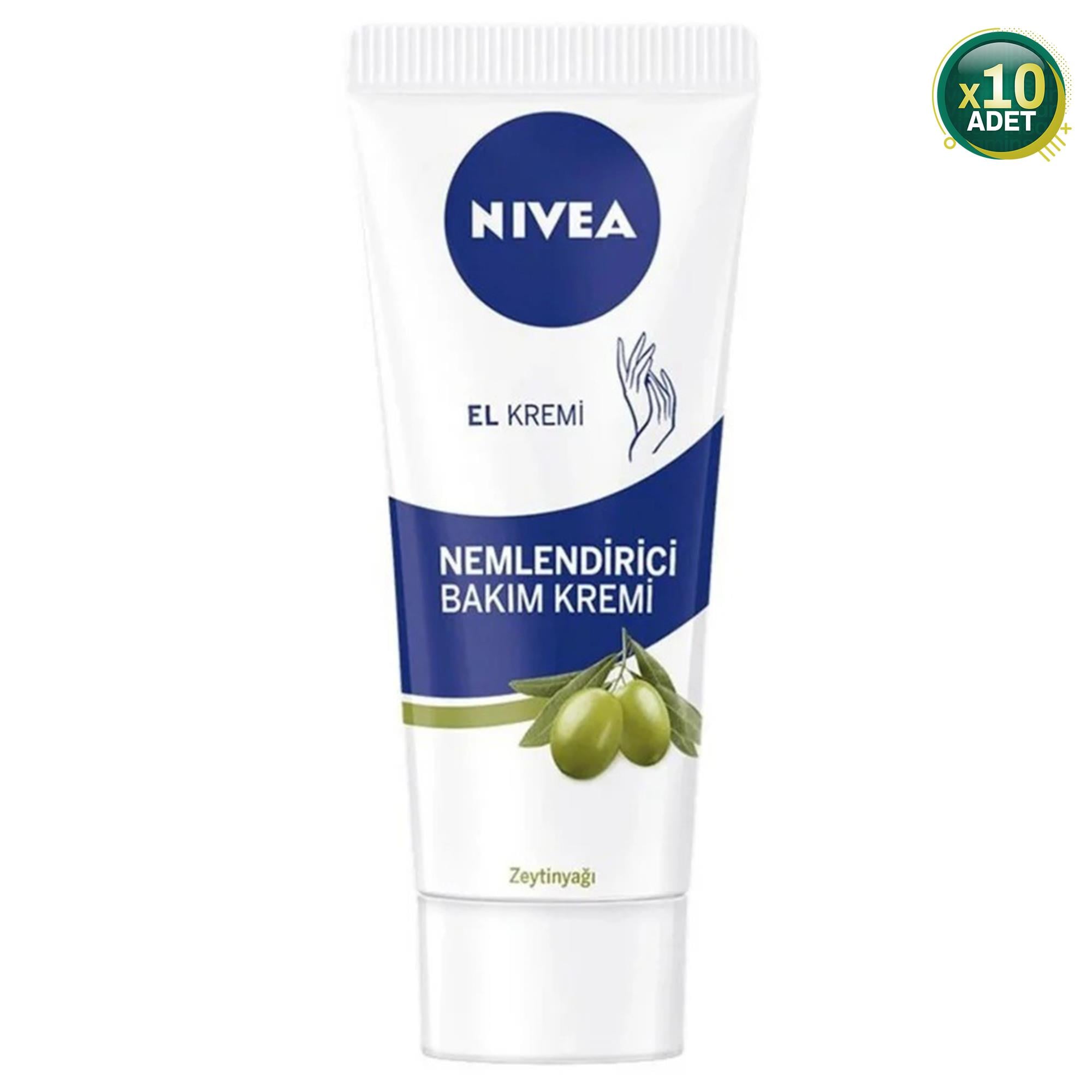 Nivea Zeytinyağlı Nemlendirici 75 ml El Kremi 10 Adet
