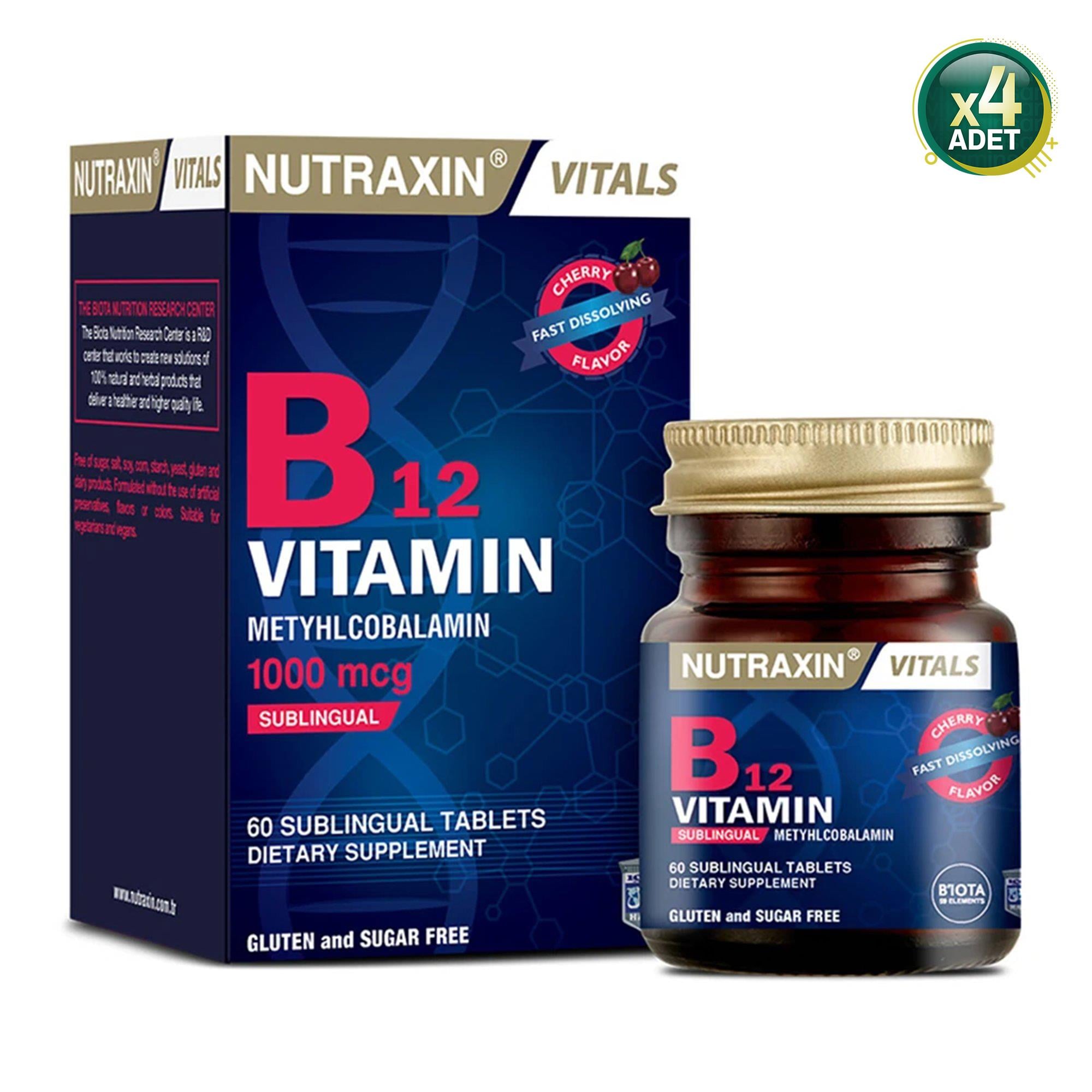 Nutraxin B12 Vitamin  60 Tablet 4 Adet