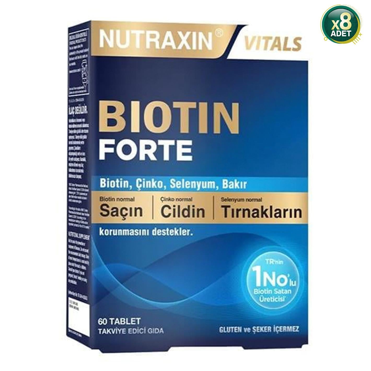 Nutraxin Biotin Forte 60 Tablet 8 Adet