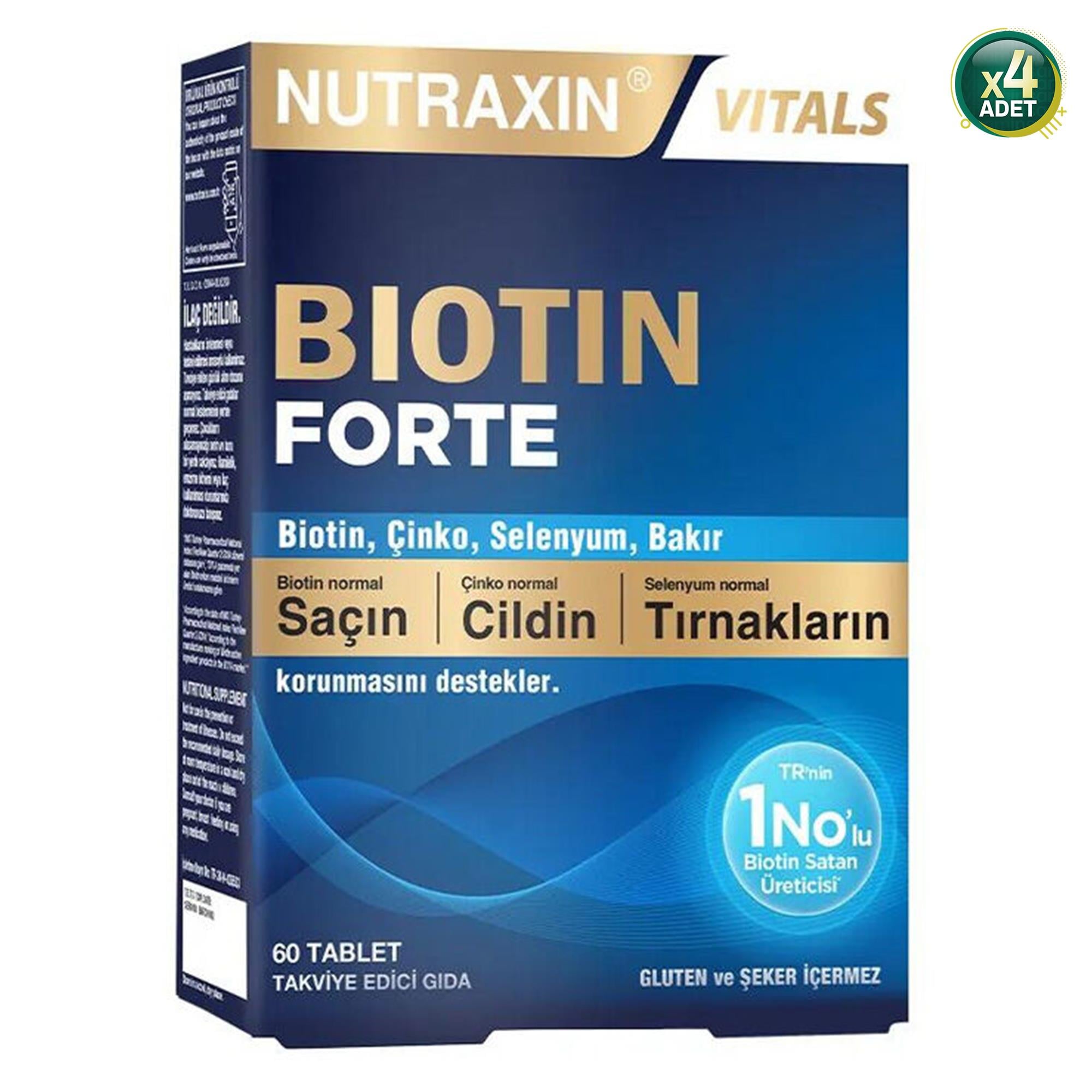 Nutraxin Biotin Forte Tablet 60 Tablet 4 Adet